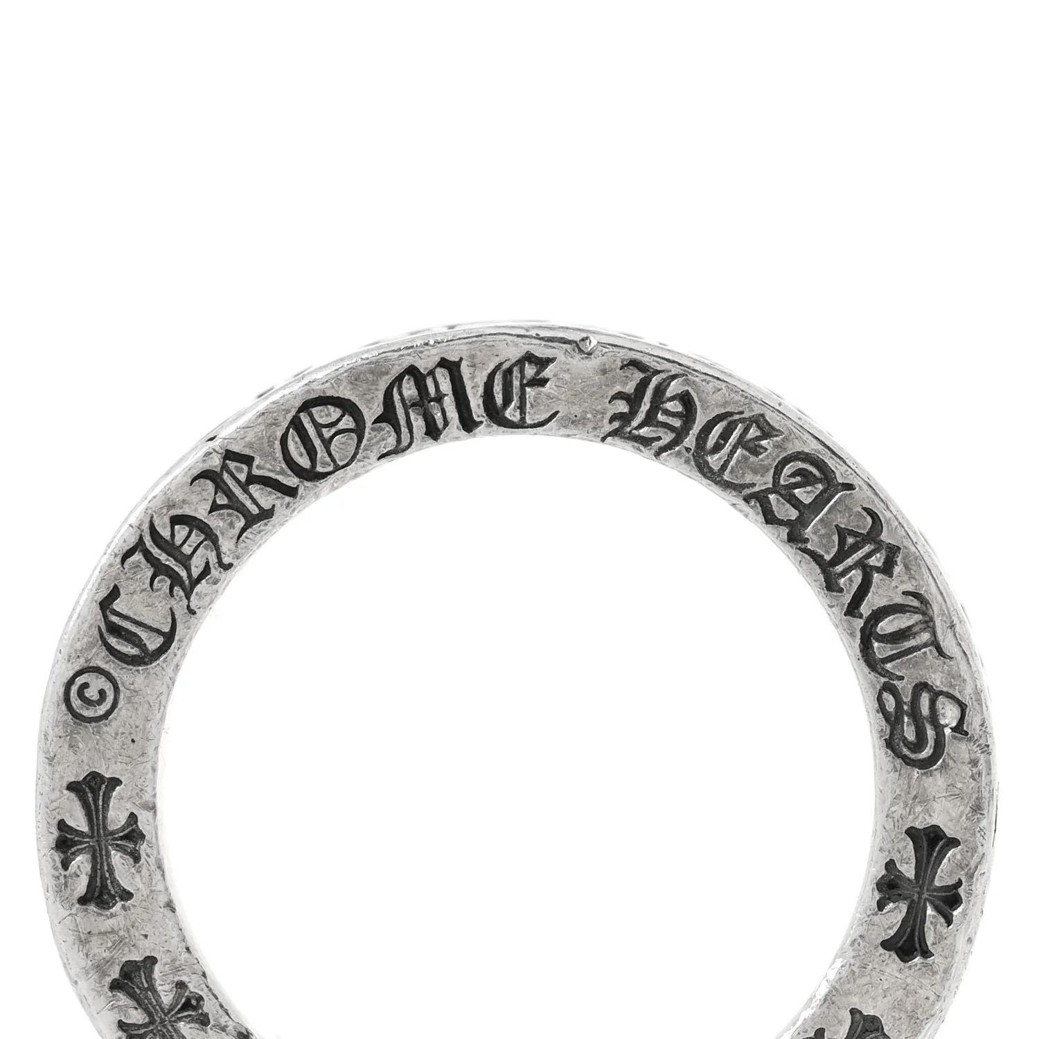 Sterling Silver Cross CH Forever Spacer Ring 49 5 - Image 4