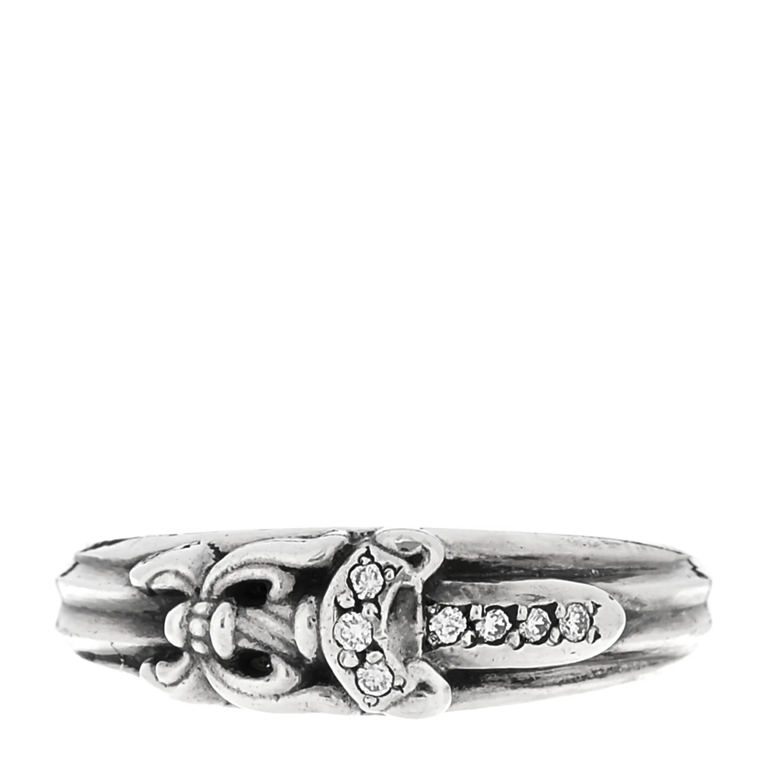 Sterling Silver Diamond Small Dagger Ring 43 2.75
