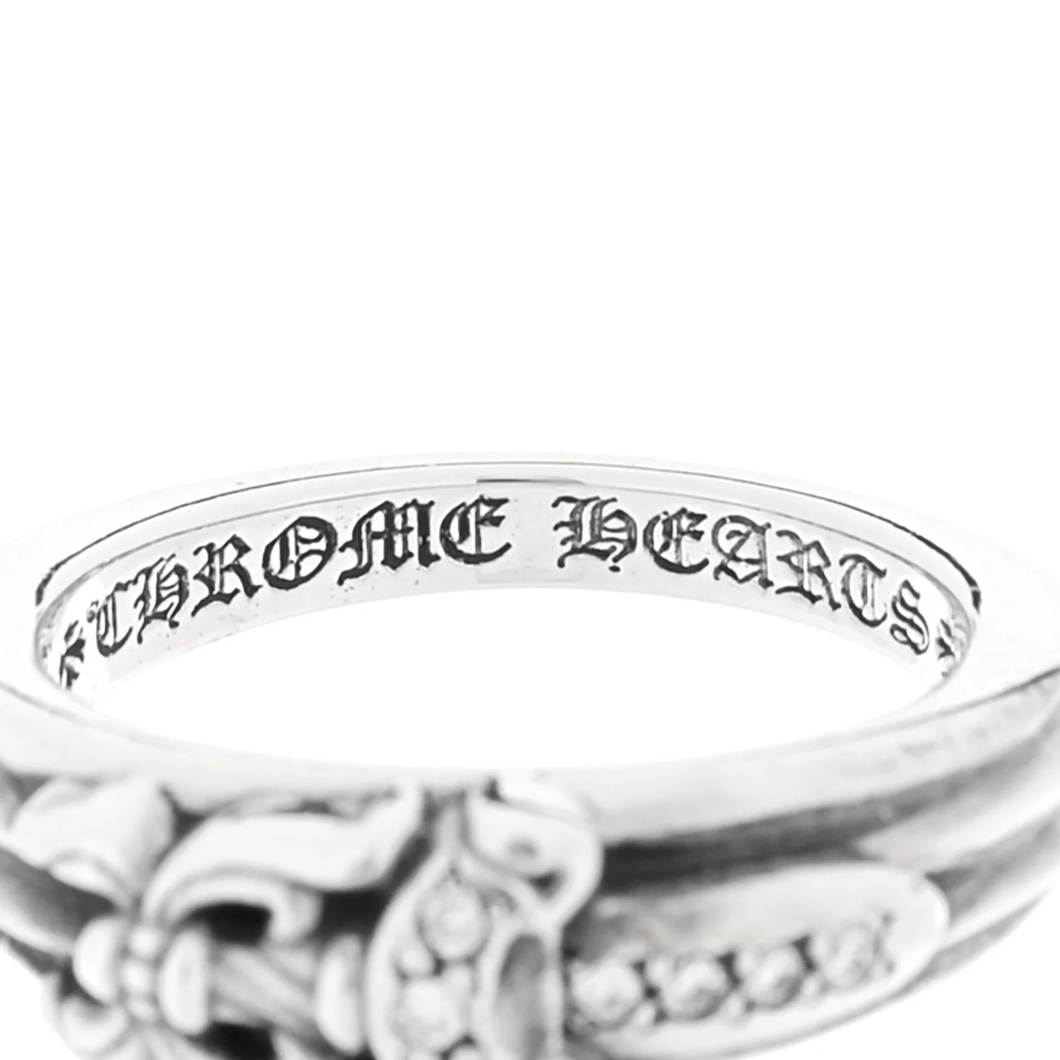 Sterling Silver Diamond Small Dagger Ring 43 2.75 - Image 4