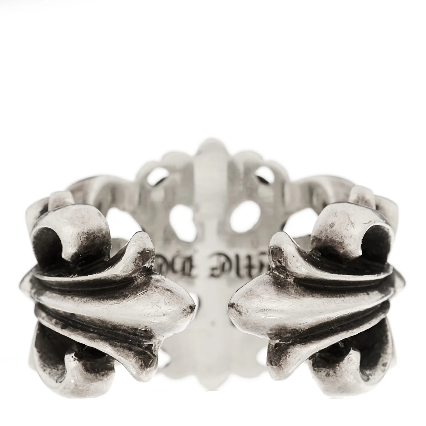 Sterling Silver Double Floral Cross Ring 62 10 - Image 3