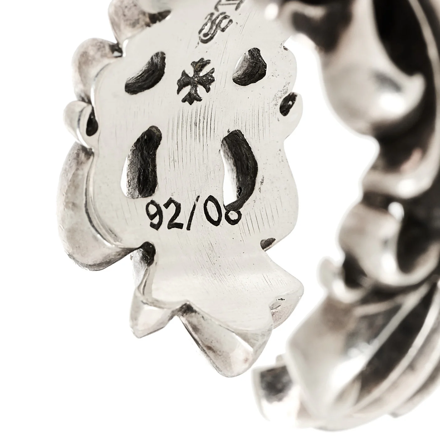Sterling Silver Double Floral Cross Ring 62 10 - Image 6
