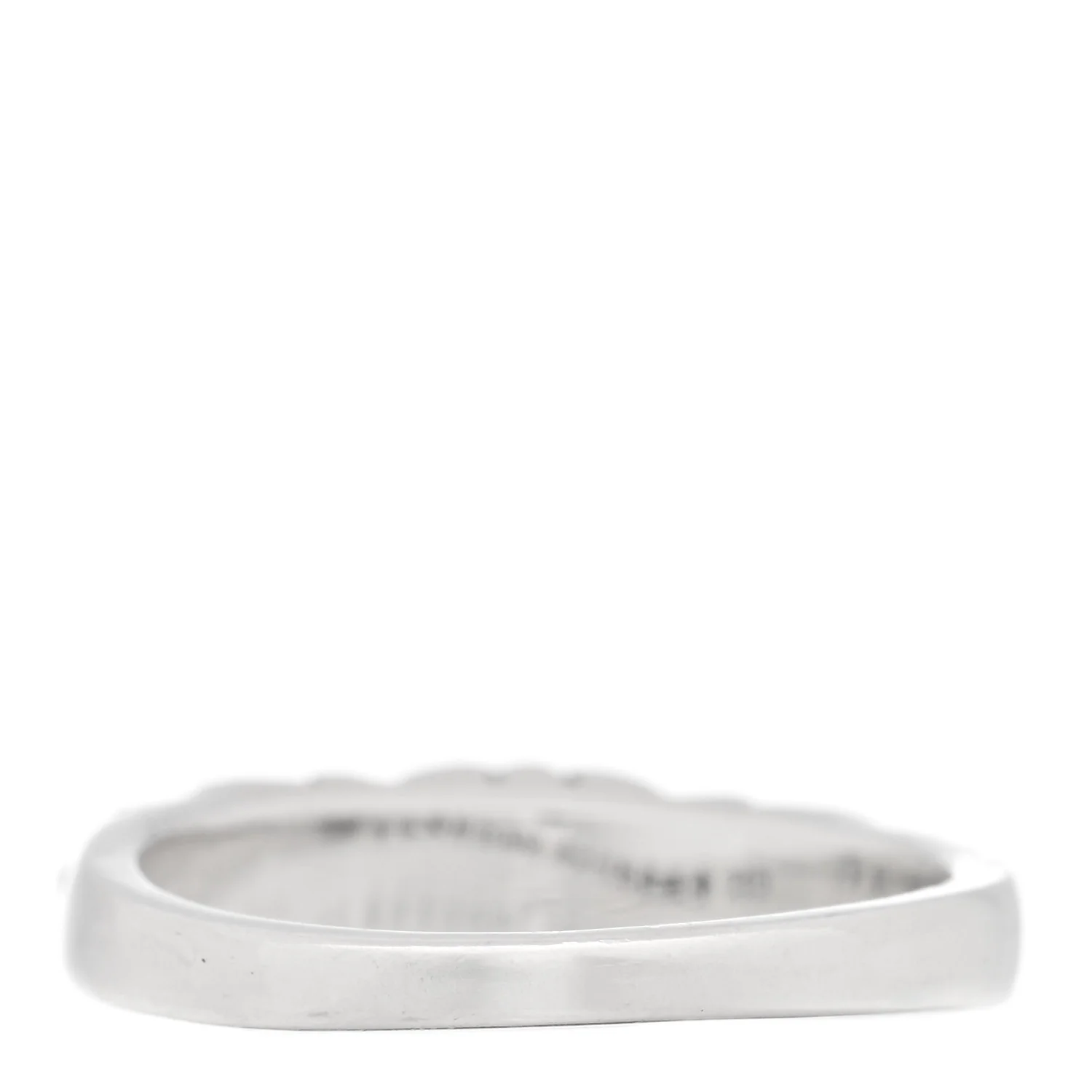 Sterling Silver Narrow Floral Cross Band Ring 60 9 - Image 3