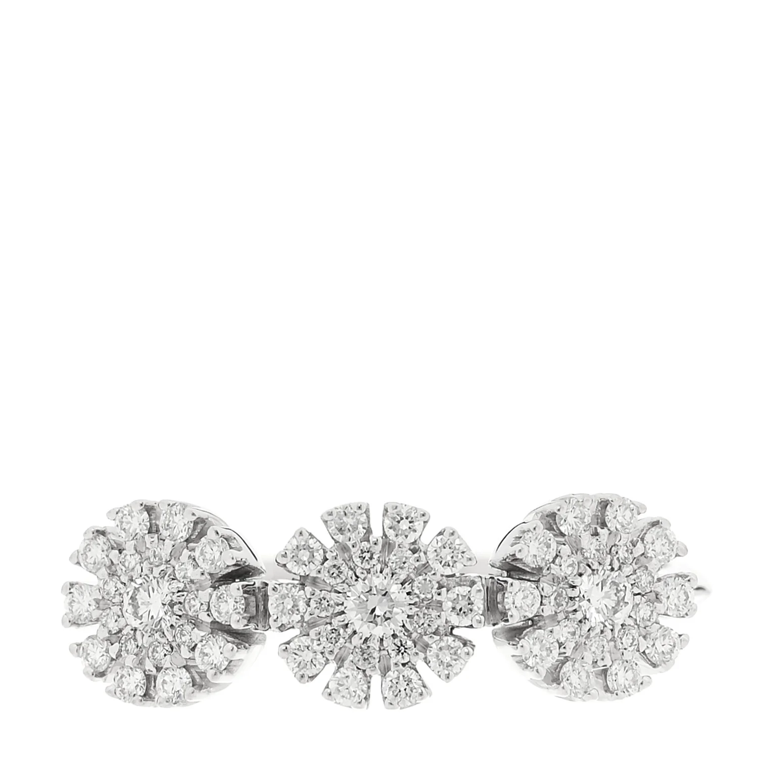 18K White Gold Diamond Margherita Ring 53 6.25
