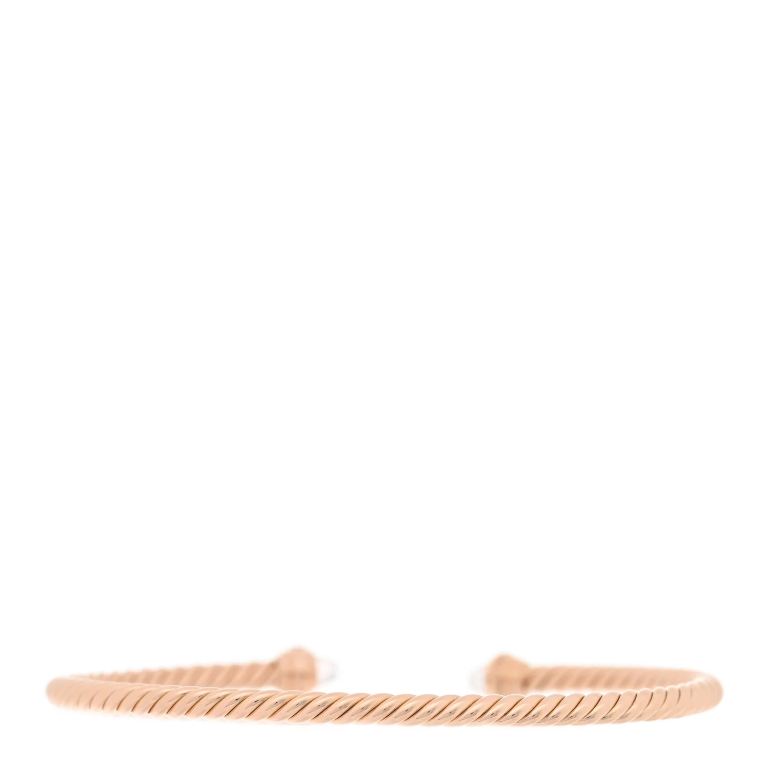 18K Rose Gold Diamond Morganite 3mm Cablespira Bracelet - Image 2