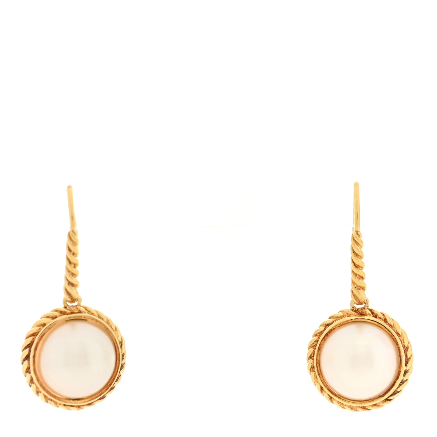 18K Yellow Gold 10.5-11mm Drop Earrings