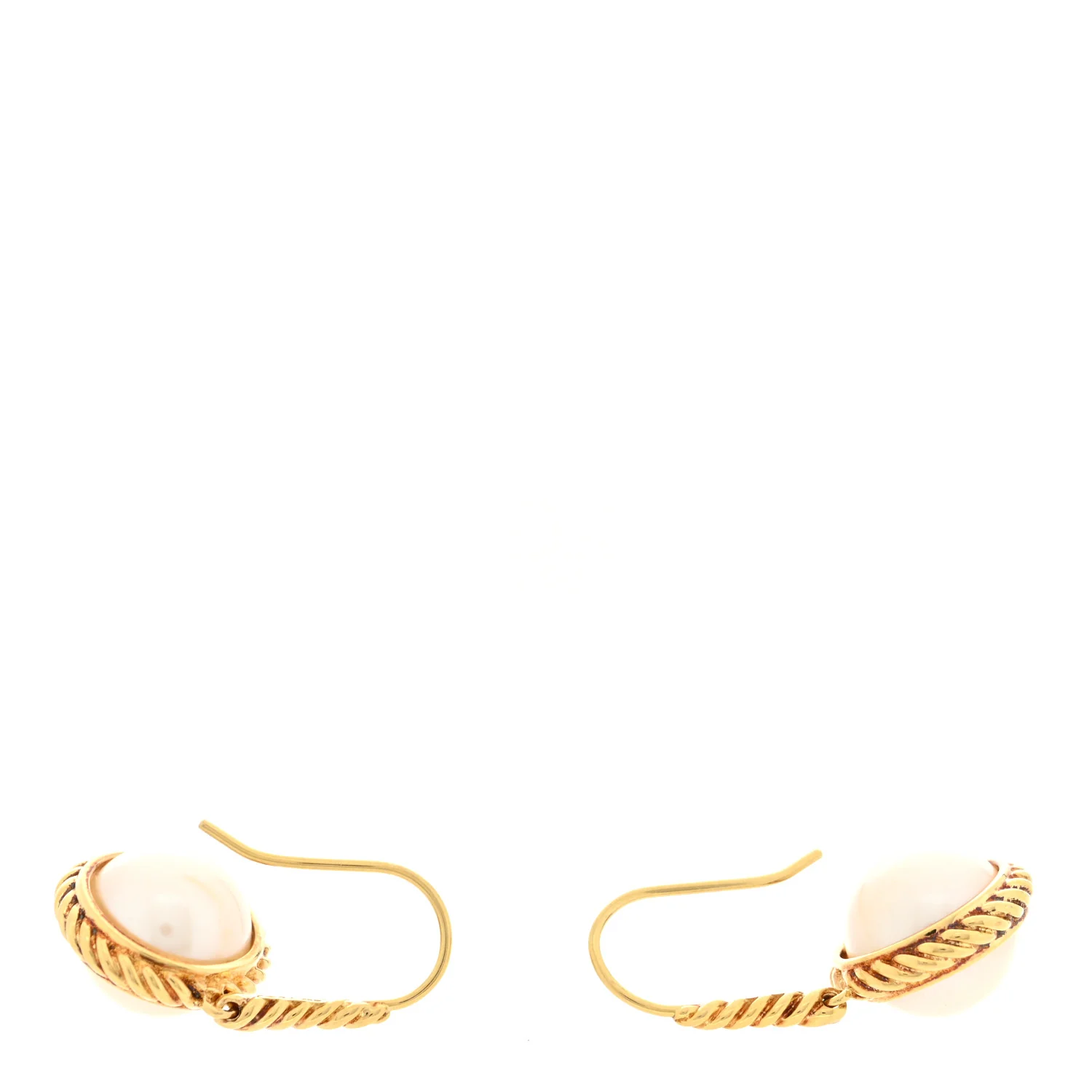 18K Yellow Gold 10.5-11mm Drop Earrings - Image 3