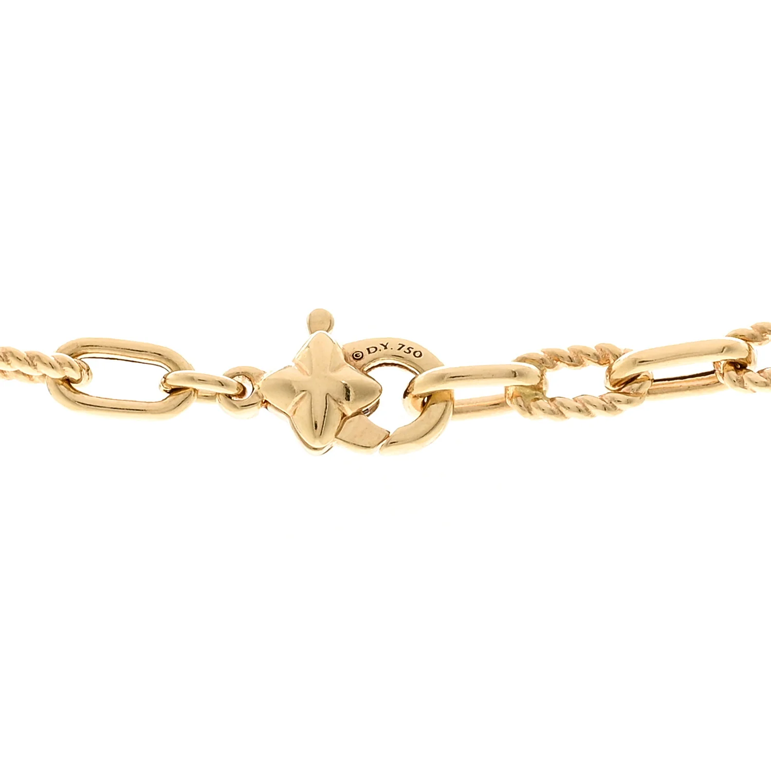 18K Yellow Gold 3mm Madison Chain Necklace - Image 4