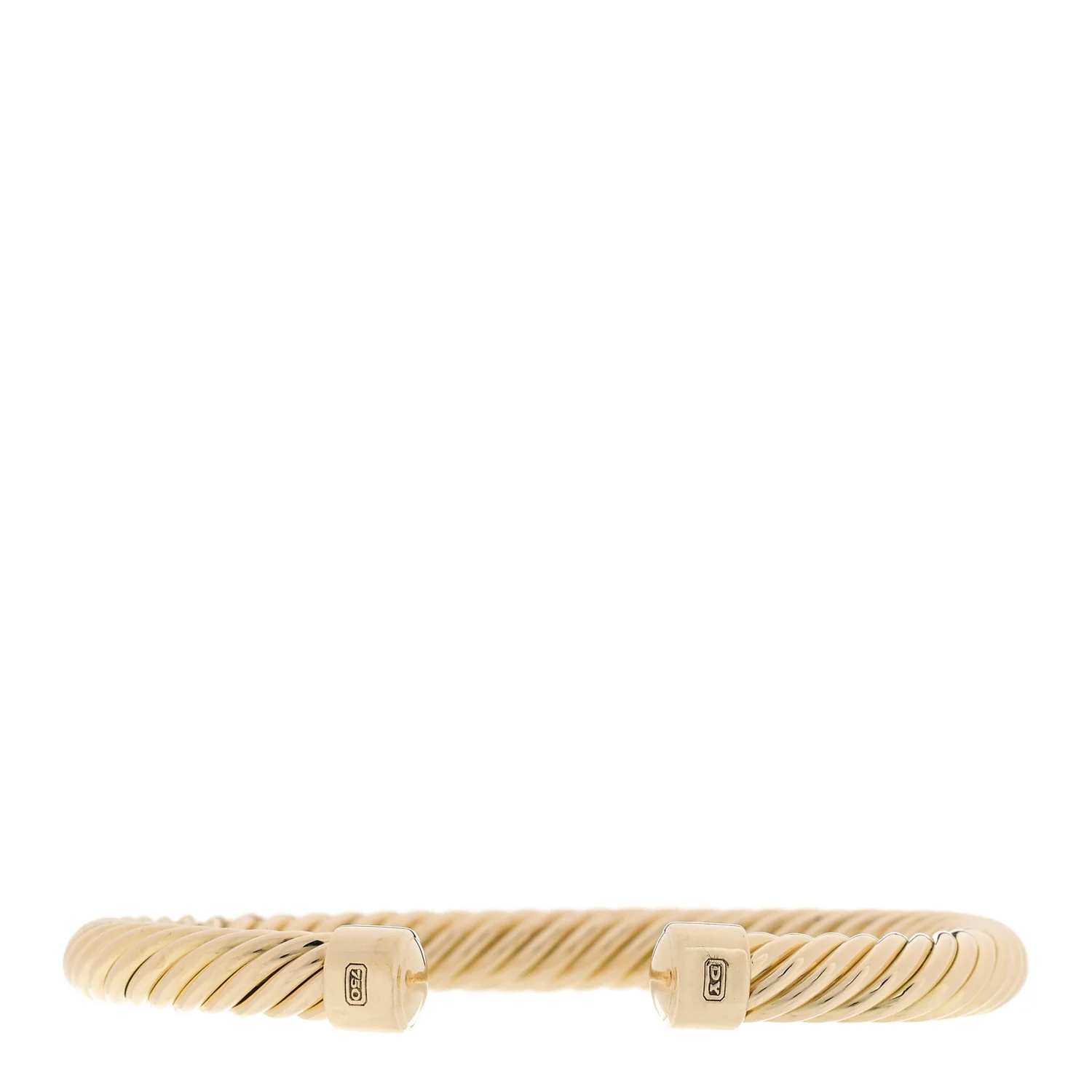 18K Yellow Gold 7mm Modern Cablespira Oval Bracelet