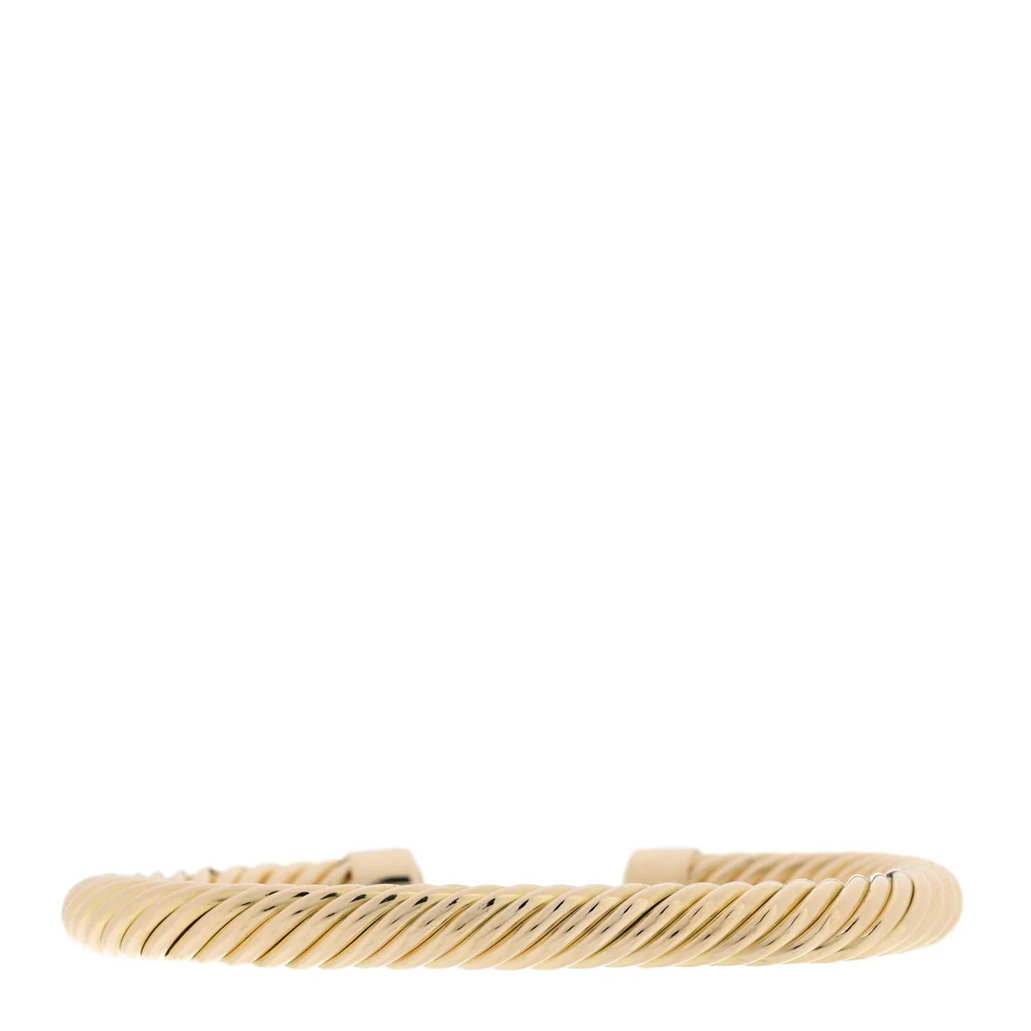 18K Yellow Gold 7mm Modern Cablespira Oval Bracelet - Image 2