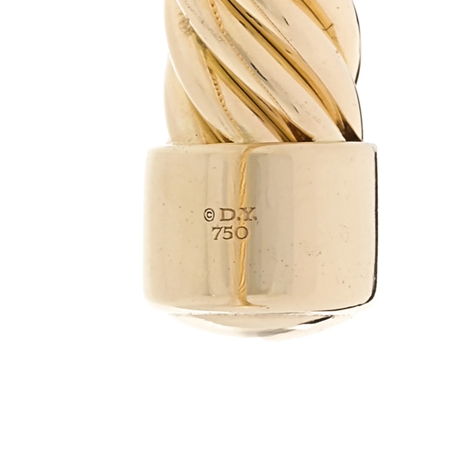 18K Yellow Gold 7mm Modern Cablespira Oval Bracelet - Image 3