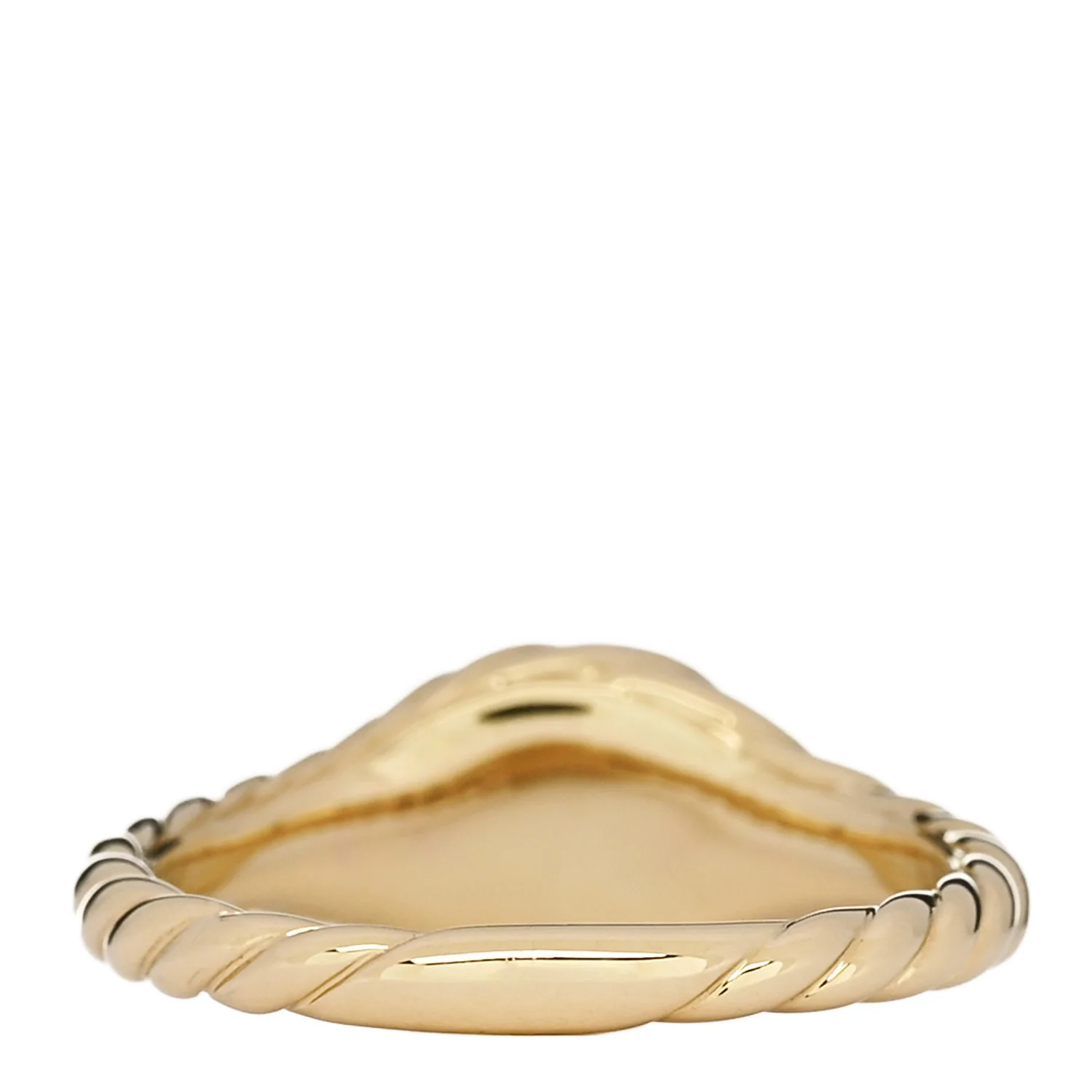 18K Yellow Gold 7mm Sculpted Cable Pinky Ring 49 4.75 - Image 3