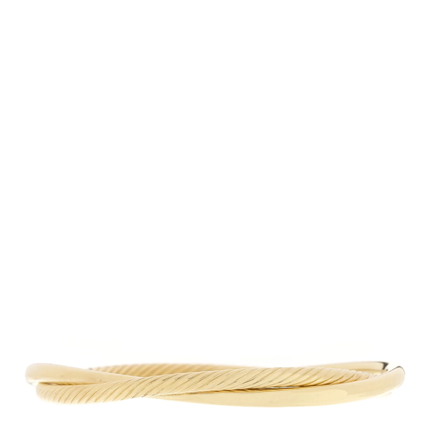 18K Yellow Gold Crossover Bangle Bracelet