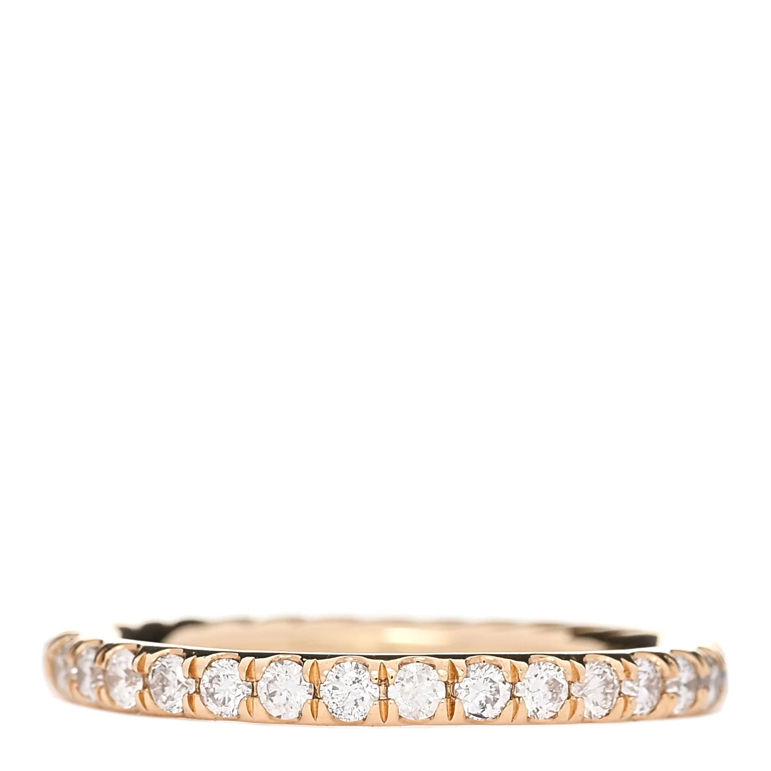 18K Yellow Gold Diamond 2mm Cable Collectibles Band Ring 52 6