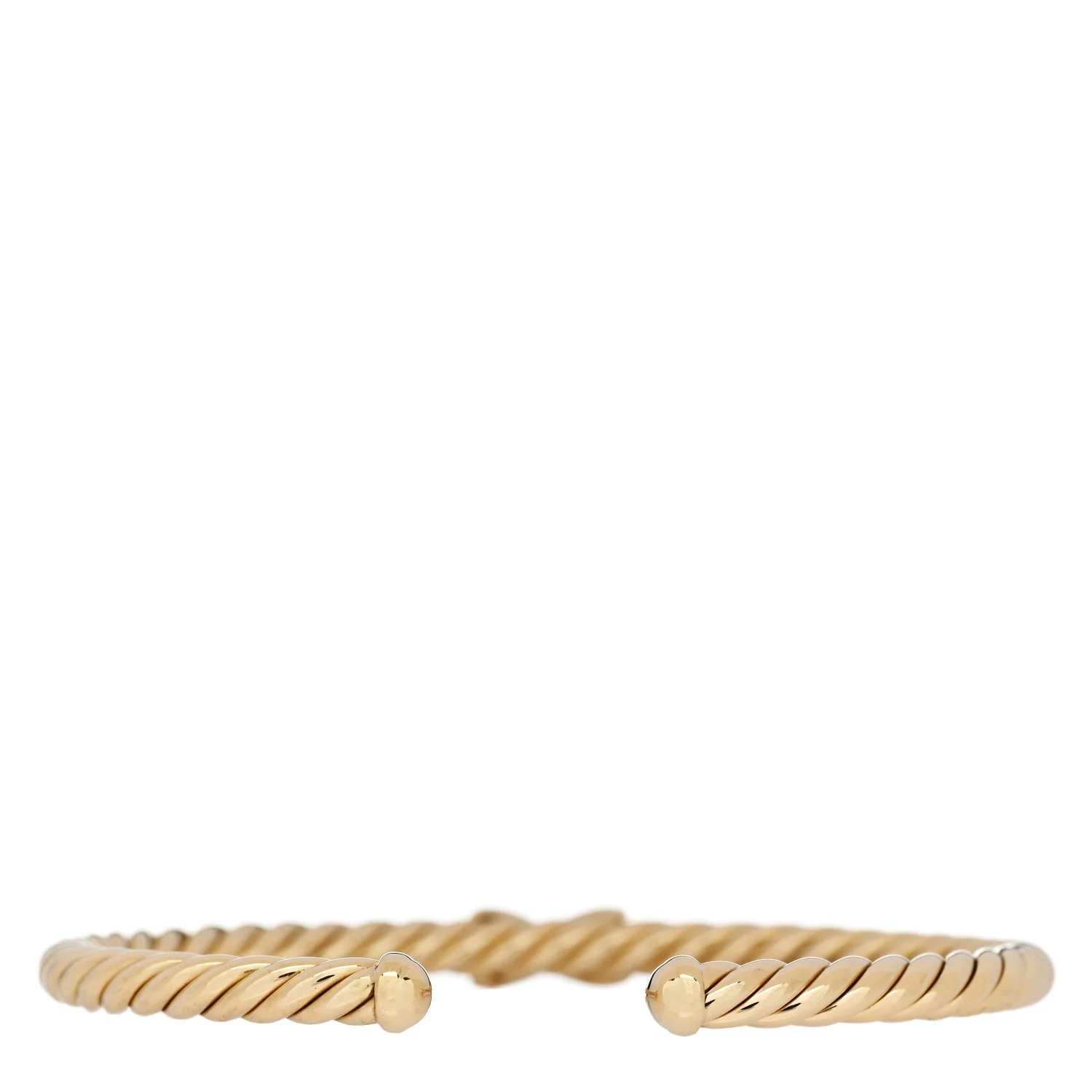 18K Yellow Gold Diamond 4mm Cablespira X Station Cable Bracelet - Image 2