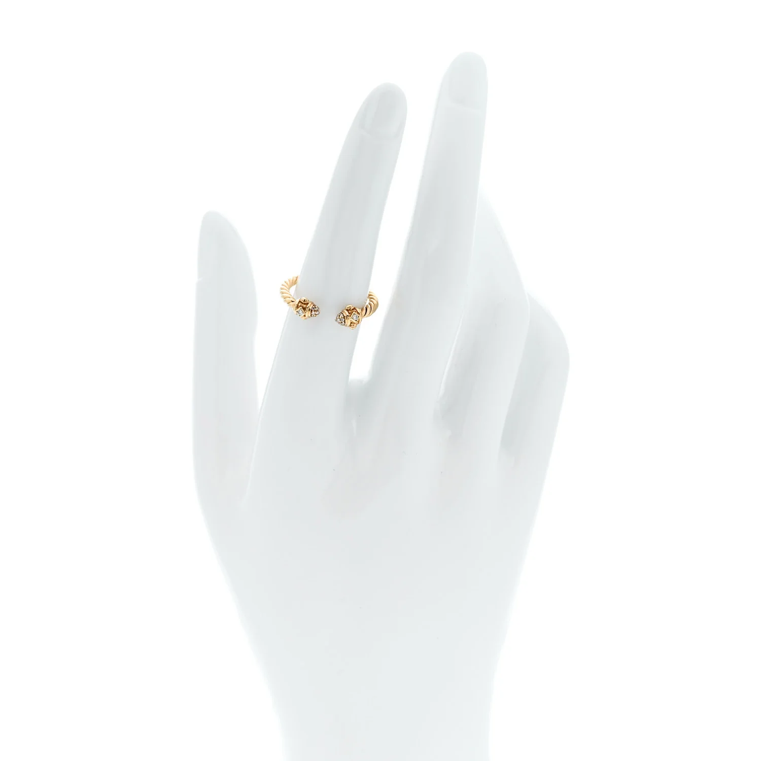 18K Yellow Gold Diamond Renaissance Ring 52 6 - Image 2