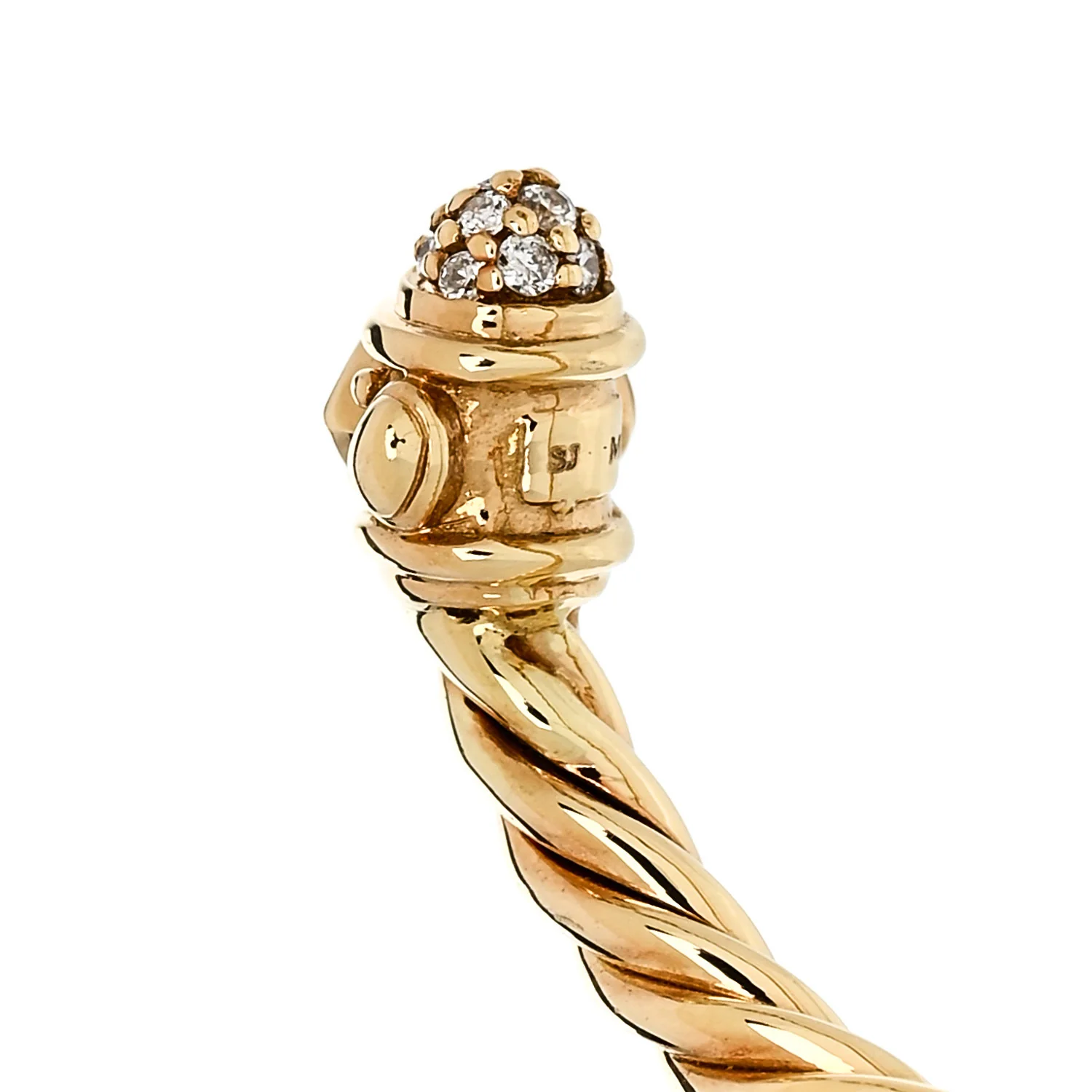18K Yellow Gold Diamond Renaissance Ring 52 6 - Image 5