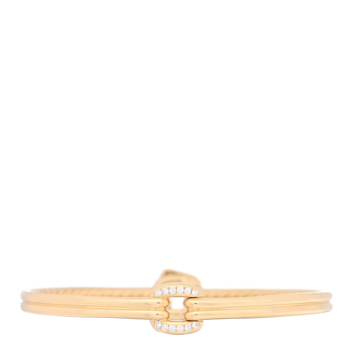 18K Yellow Gold Diamond Thoroughbred Center Link Bracelet