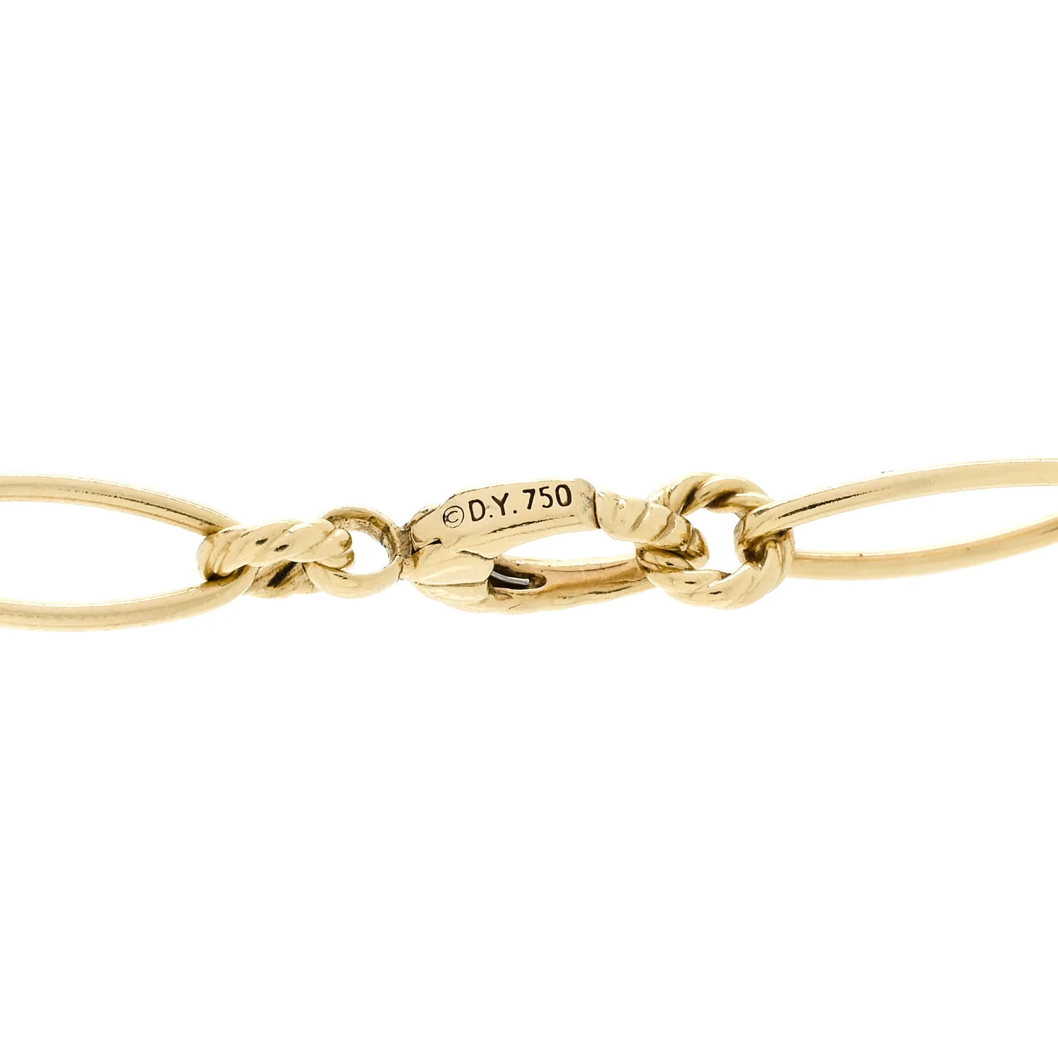 18K Yellow Gold Mobile Link Chain Necklace 36" - Image 4