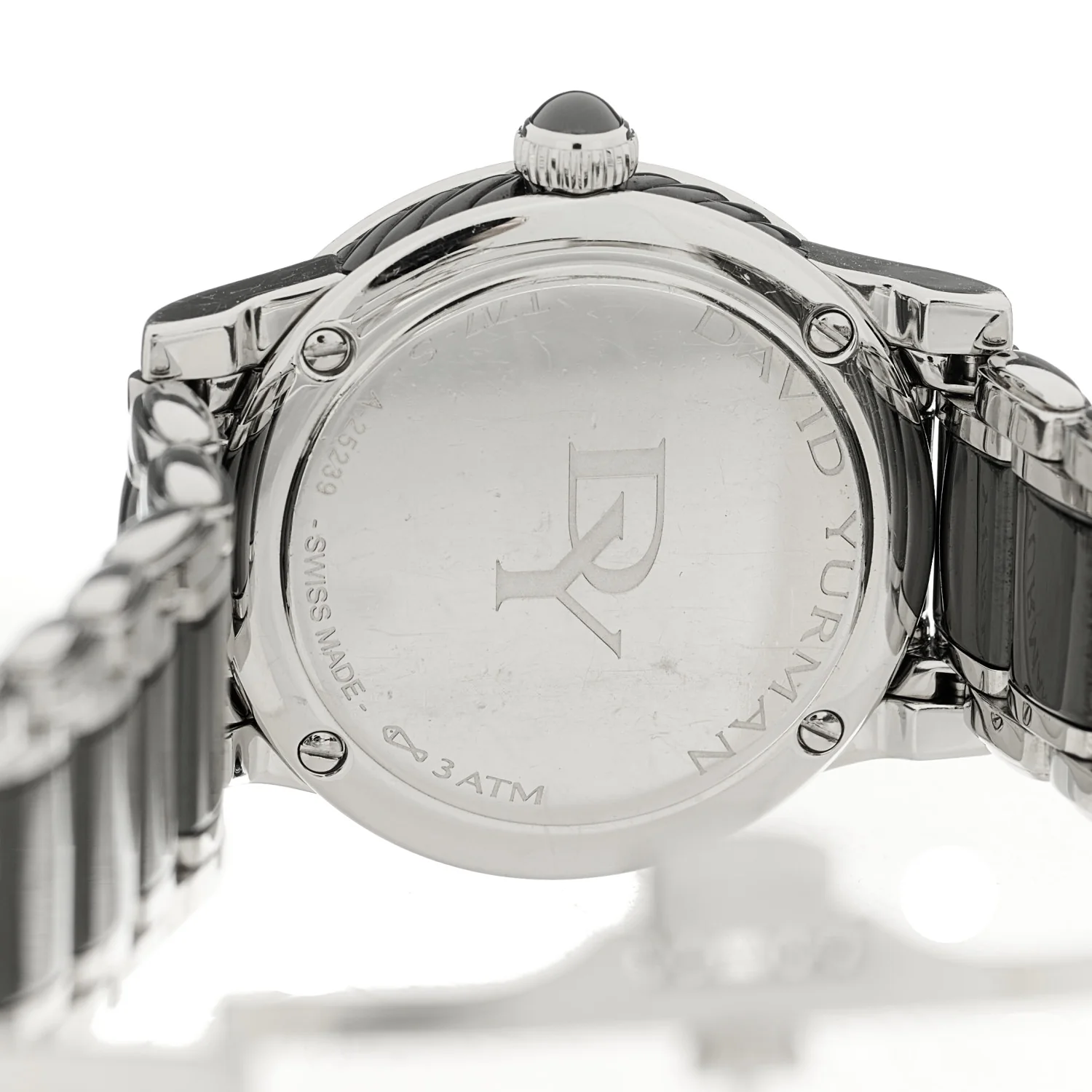 Stainless Steel Ceramic Diamond Bezel 30mm Classic Quartz Watch Black - Image 4