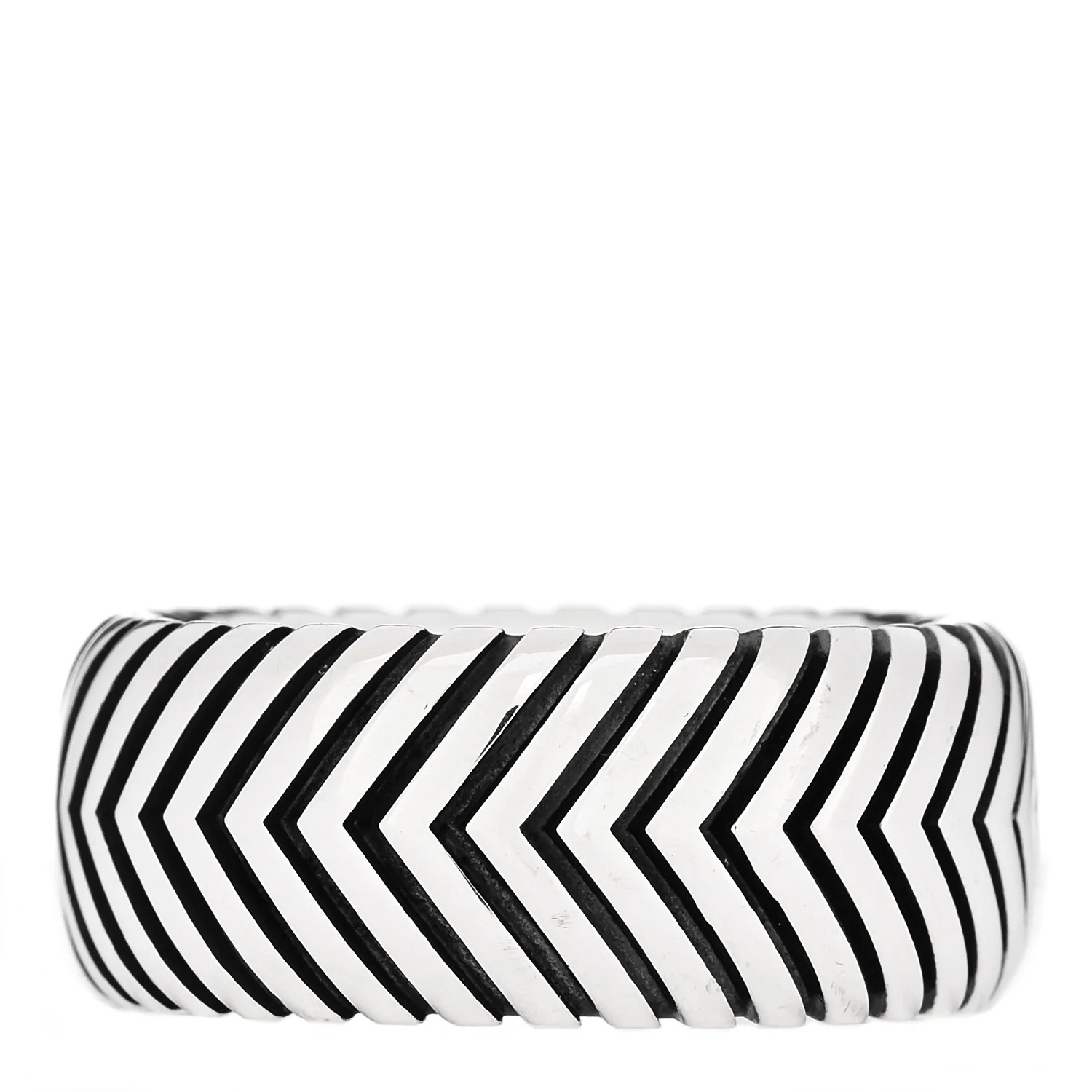 Sterling Silver 10mm Chevron Band Ring 61 9.75