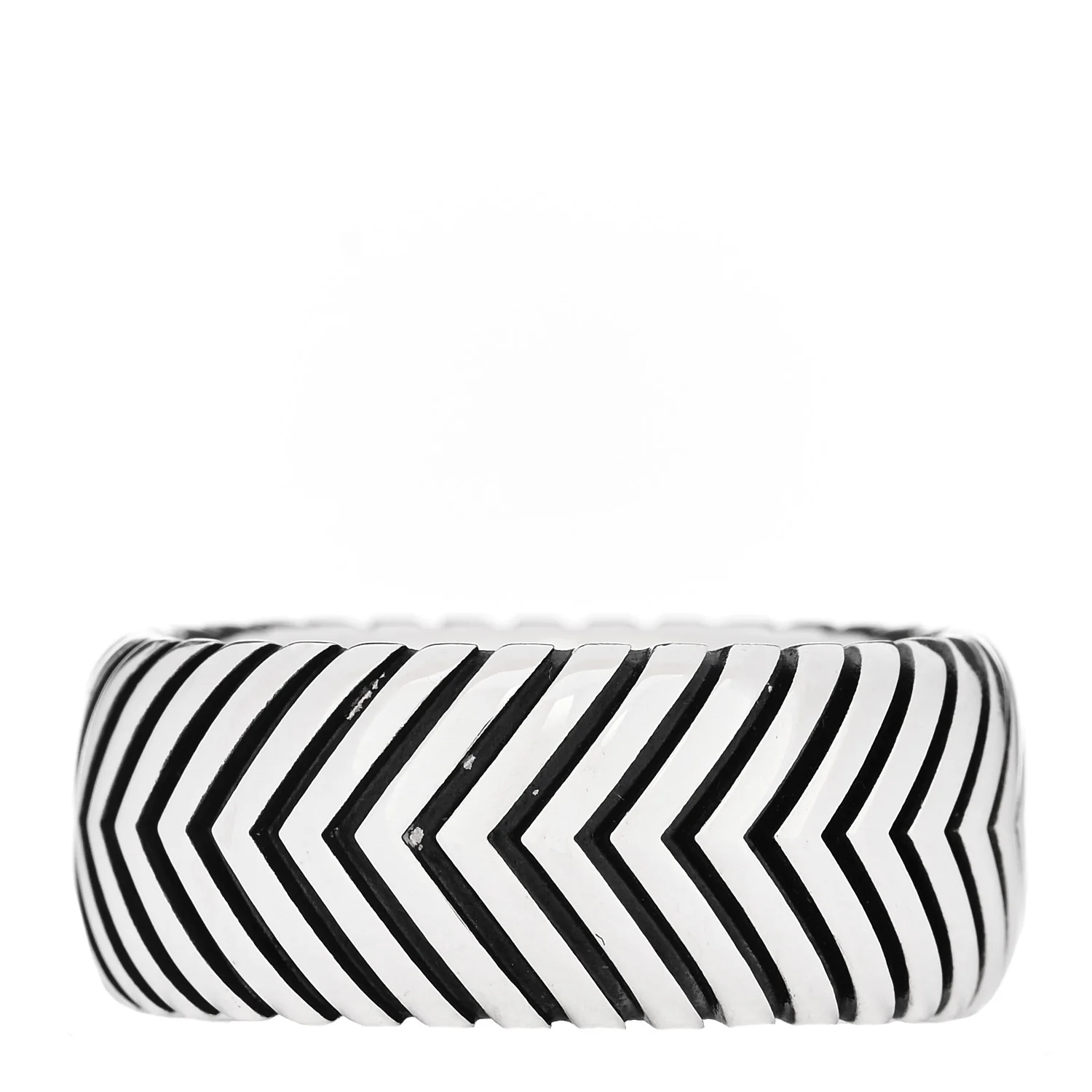 Sterling Silver 10mm Chevron Band Ring 61 9.75 - Image 3