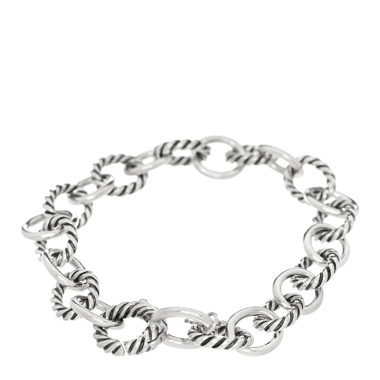 Sterling Silver 10mm Medium Oval Link Bracelet - Image 2