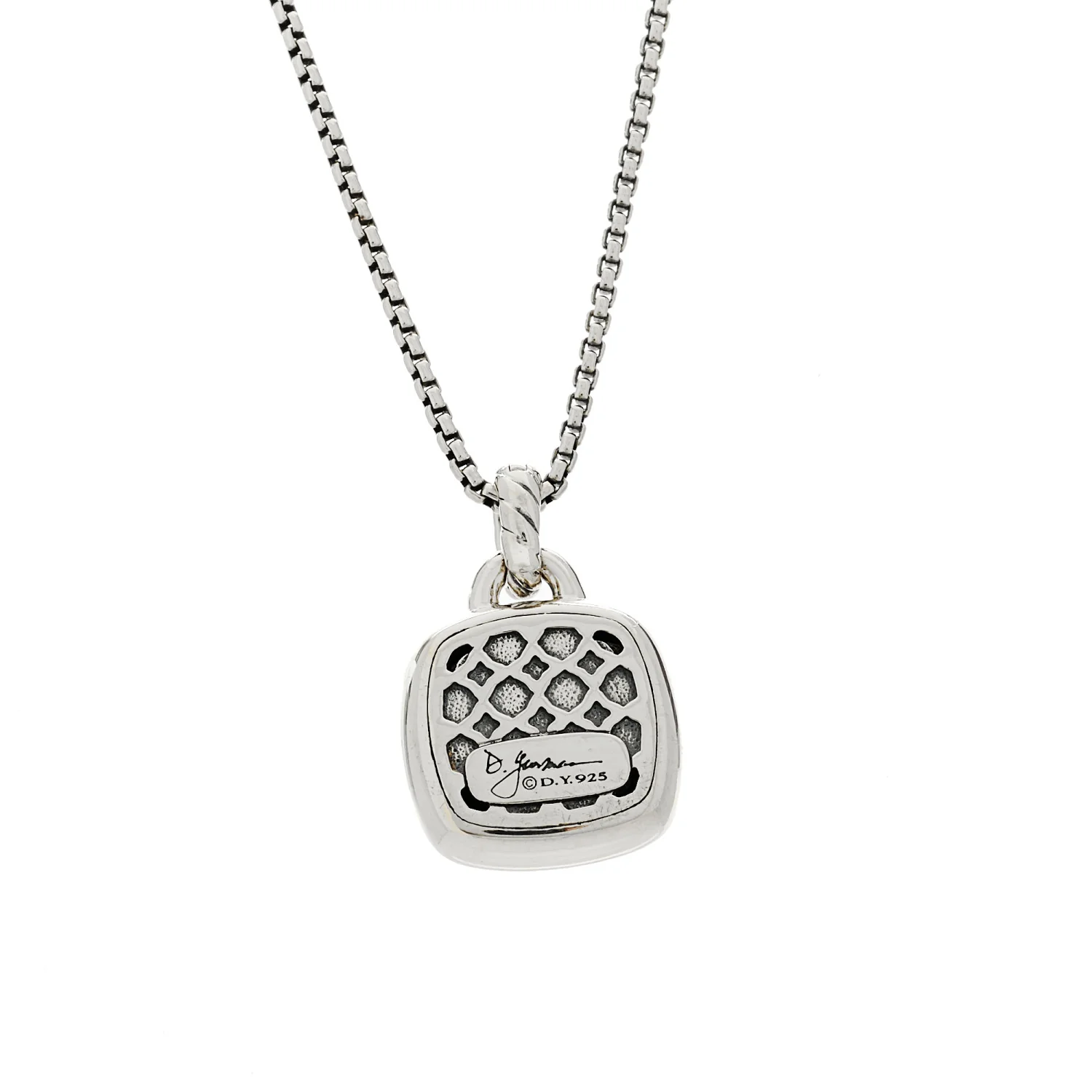 Sterling Silver 14K Yellow Gold Diamond Black Onyx 14mm Albion Pendant Necklace - Image 5