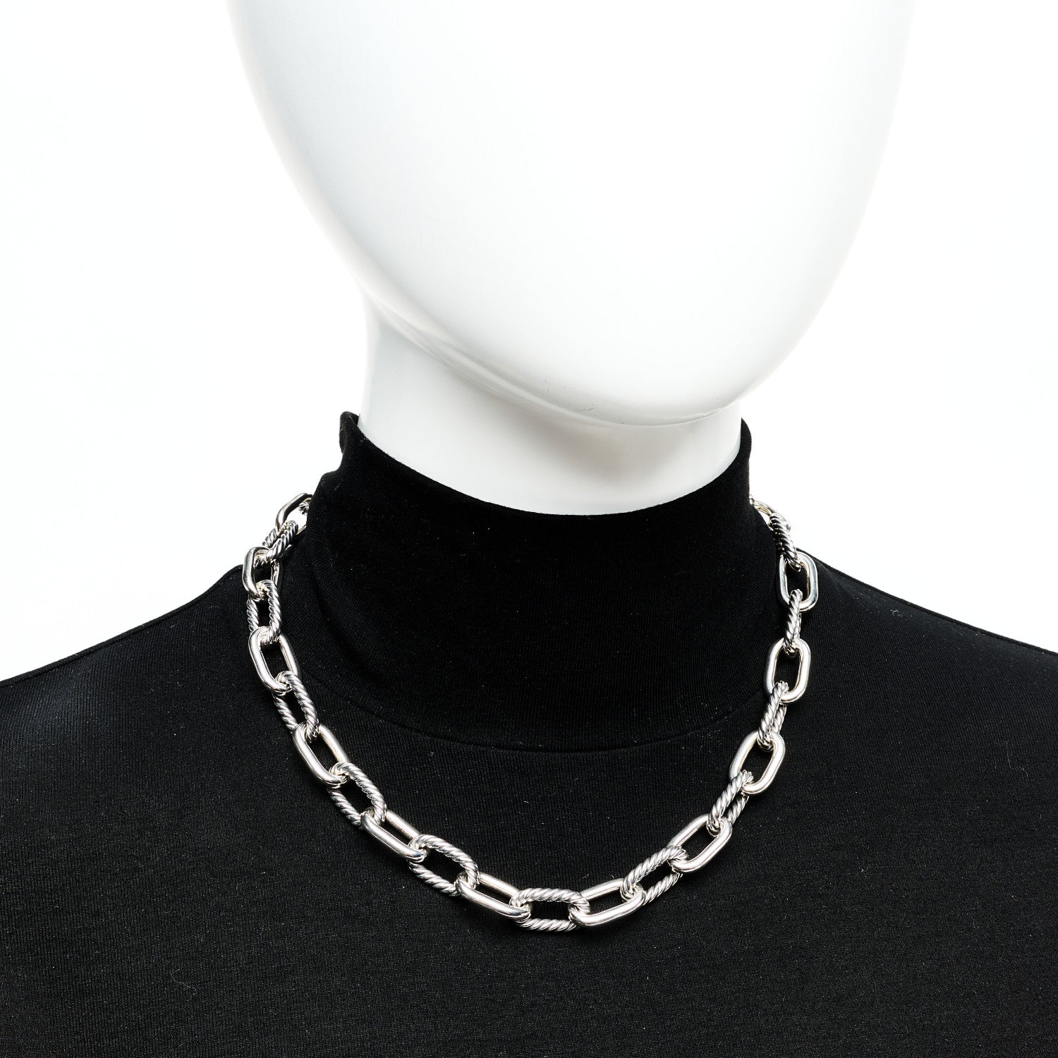 Sterling Silver 18K Yellow Gold 11mm Madison Chain Toggle Necklace - Image 2