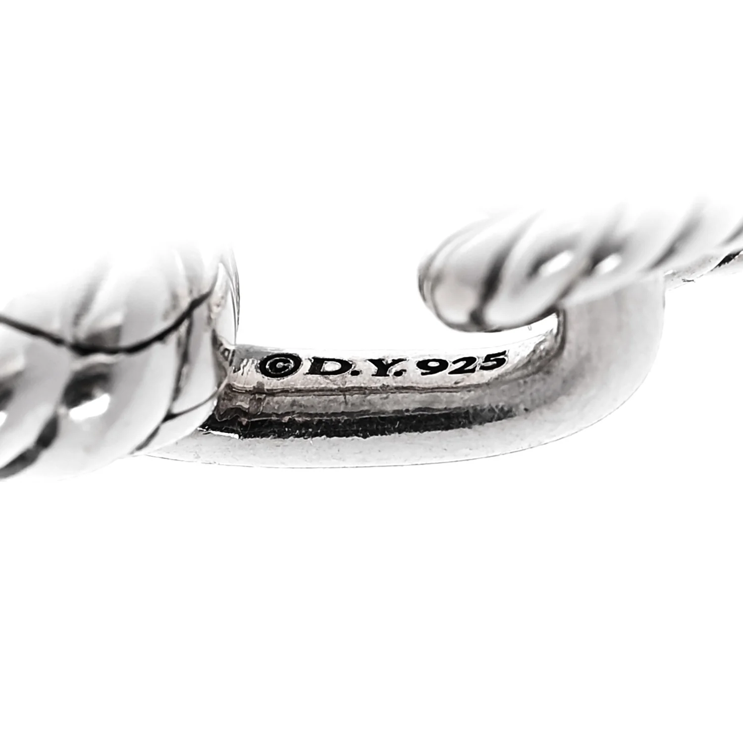 Sterling Silver 18K Yellow Gold 5.5mm DY Madison Link Chain Bracelet - Image 3