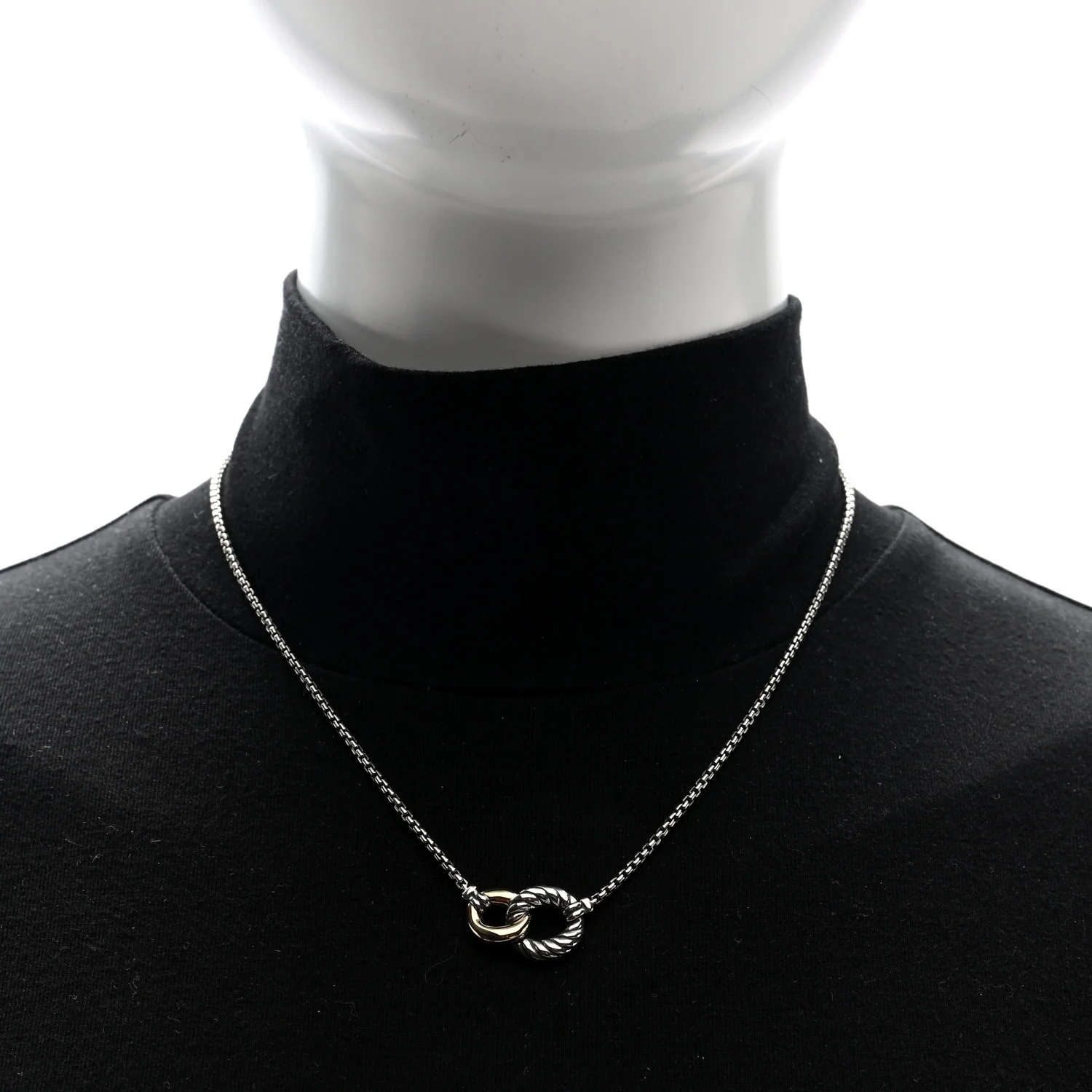 Sterling Silver 18K Yellow Gold Belmont Pendant Necklace - Image 2