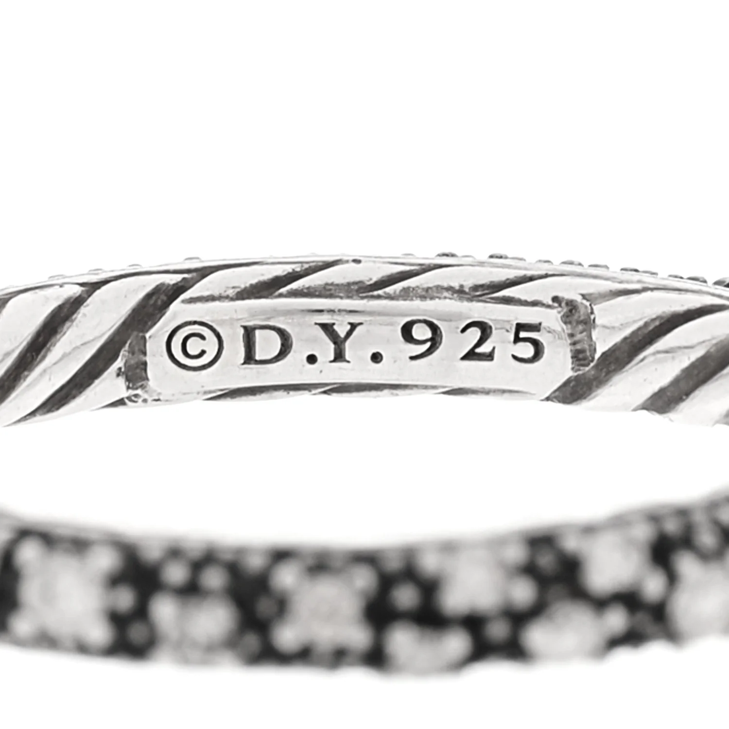Sterling Silver Diamond 3mm Midnight Melange Band Ring 54 6.75 - Image 4