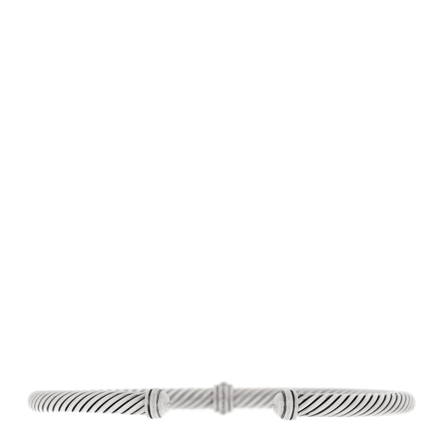 Sterling Silver Diamond 4mm Cable Classics Single Station Bracelet