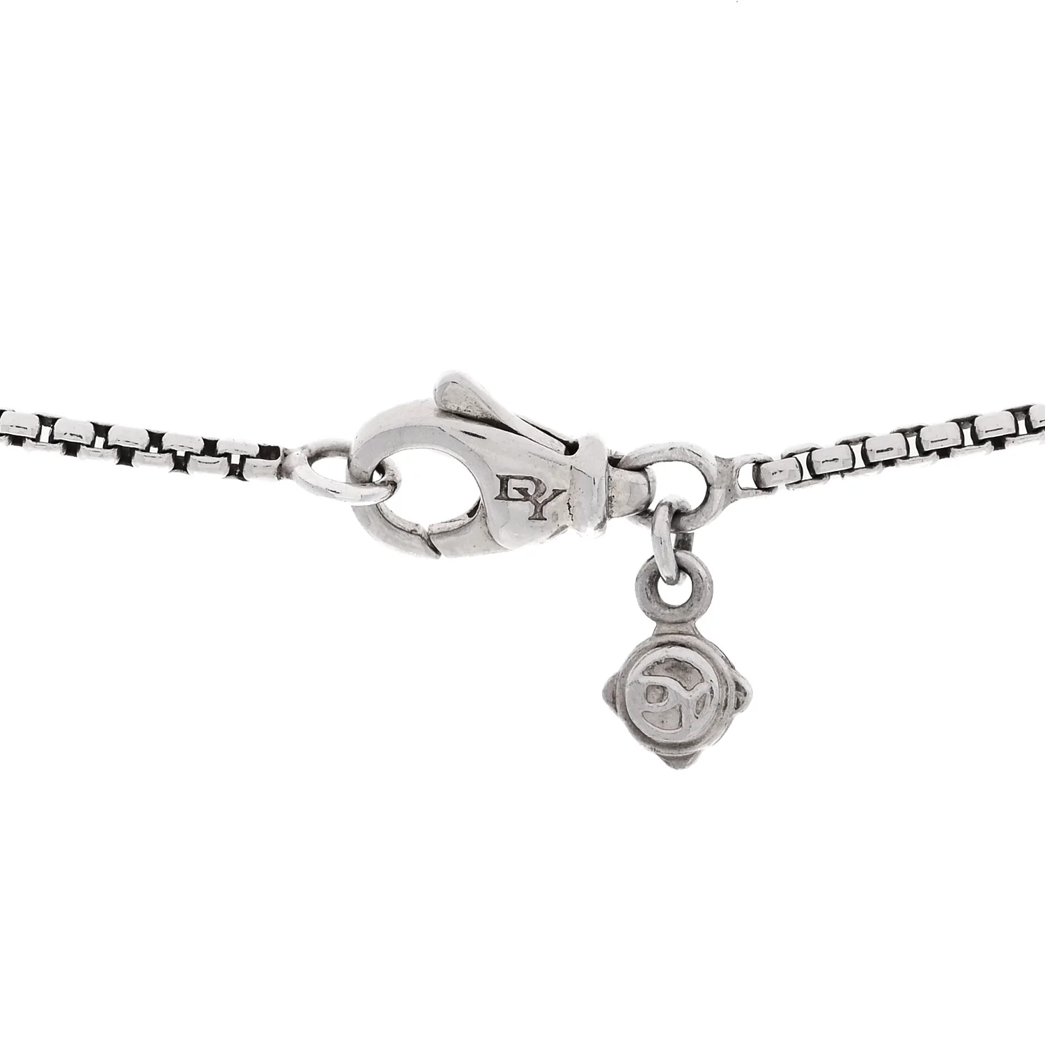 Sterling Silver Diamond Black Onyx 20mm Cushion On Point Pendant Necklace - Image 4