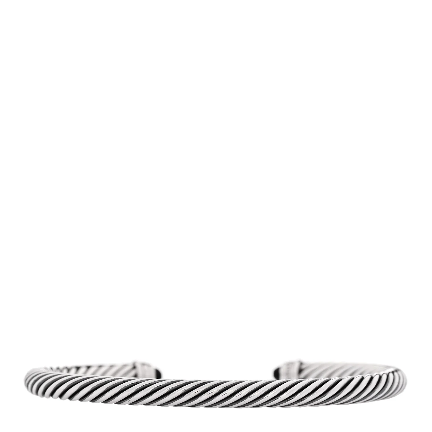 Sterling Silver Diamond Black Onyx 5mm Cable Classics Bracelet - Image 2