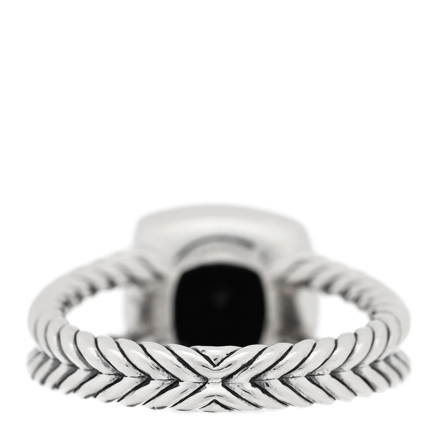 Sterling Silver Diamond Black Onyx 7mm Petite Albion Ring 54 7 - Image 3