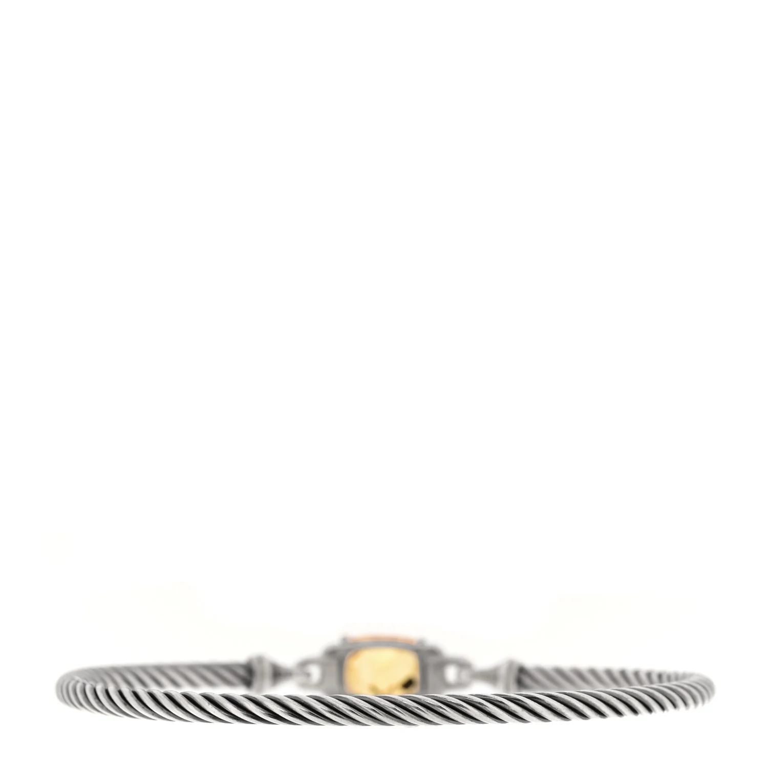 Sterling Silver Diamond Citrine 3mm Petite Wheaton Bracelet - Image 2