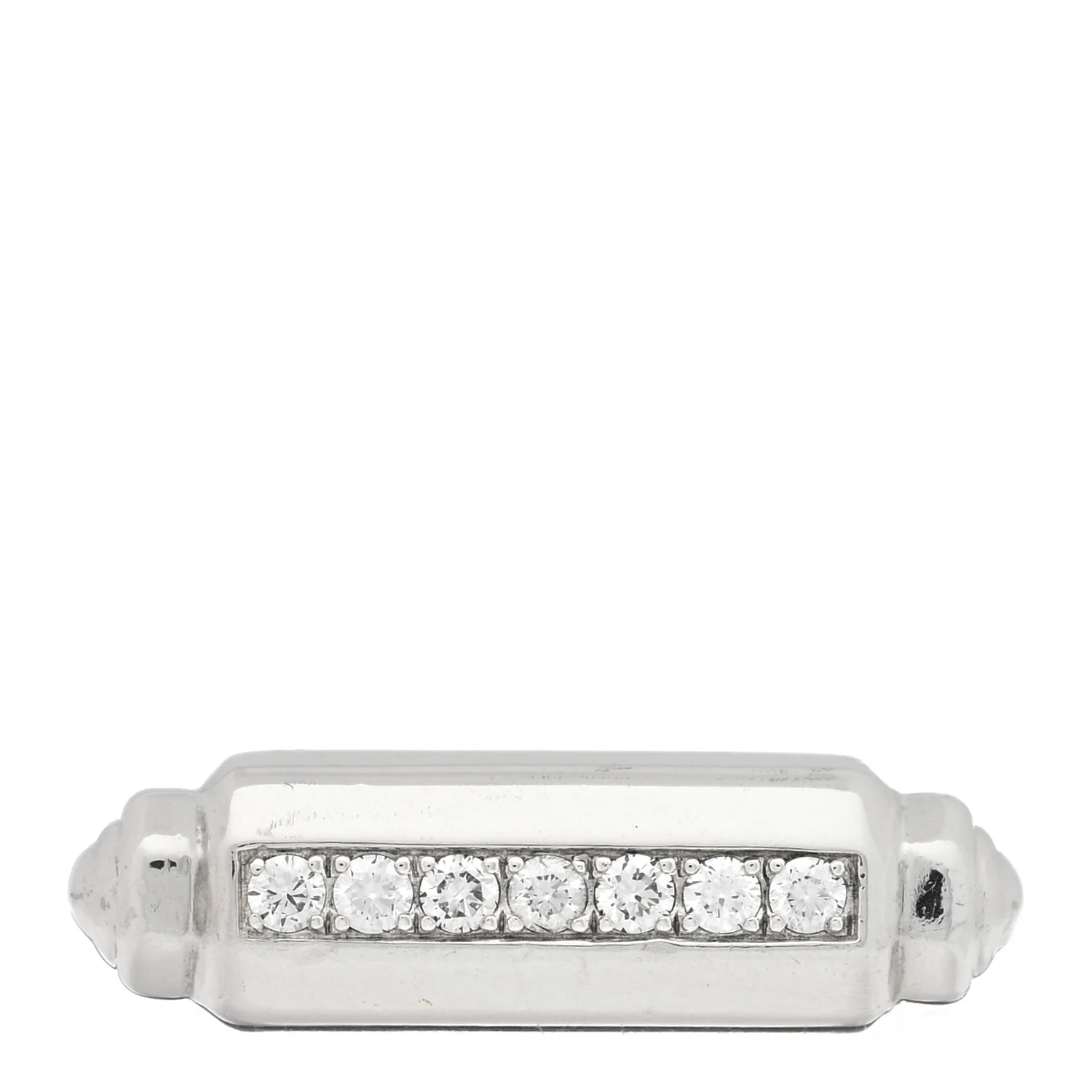 Sterling Silver Diamond Lexington Barrel Ring 49 5