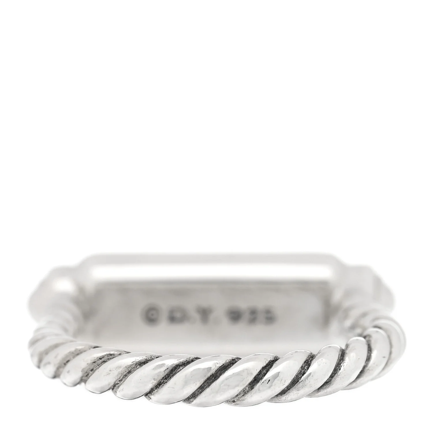 Sterling Silver Diamond Lexington Barrel Ring 49 5 - Image 4