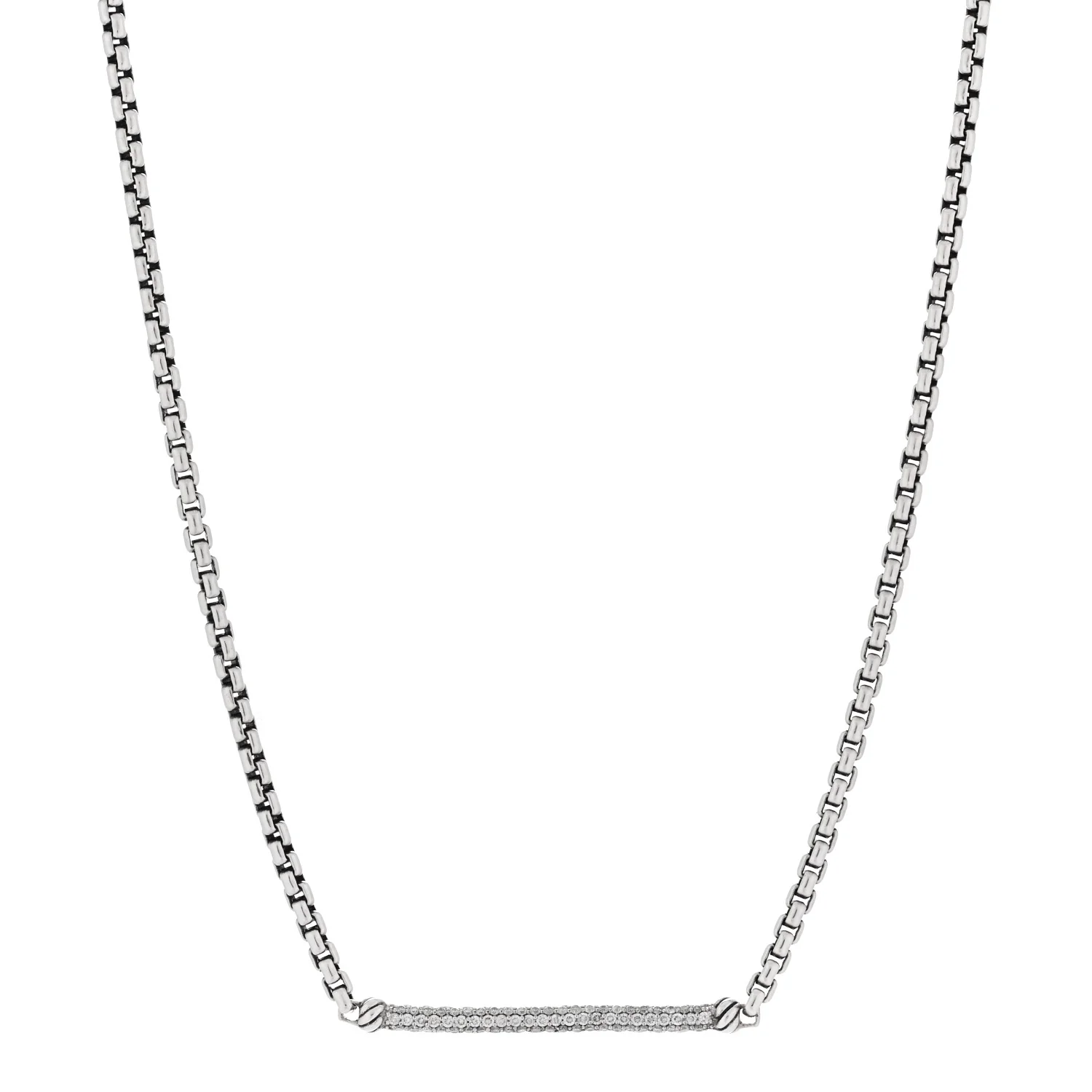 Sterling Silver Diamond Petite Metro Necklace