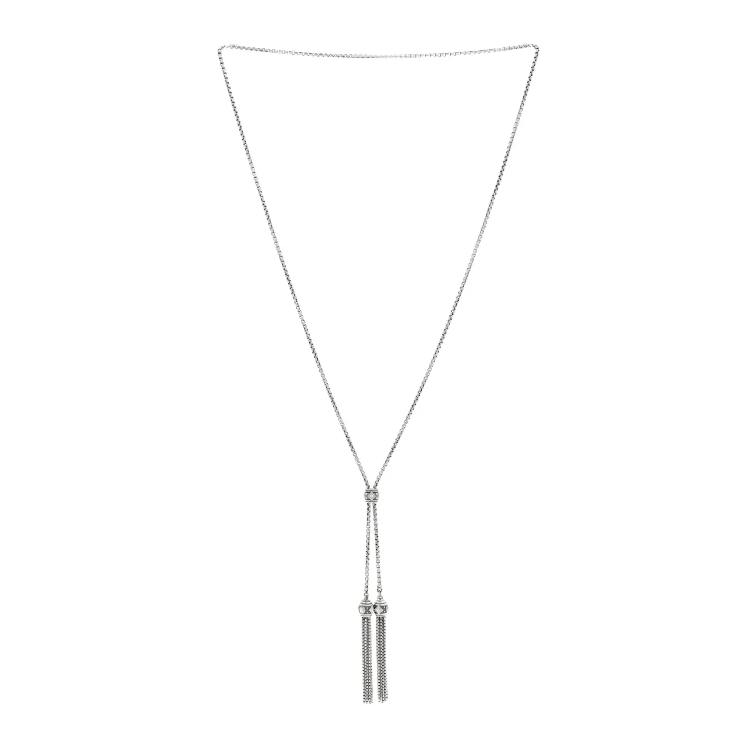 Sterling Silver Diamond Renaissance Tassel Necklace - Image 3