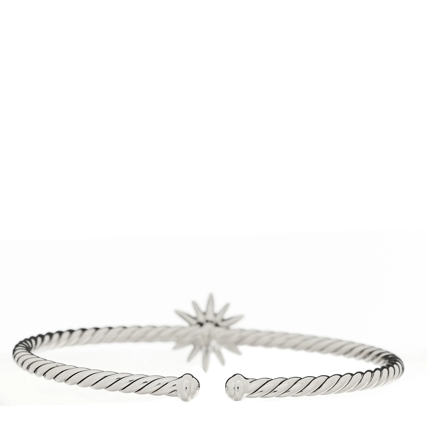Sterling Silver Diamond Starburst Cuff Bracelet - Image 2
