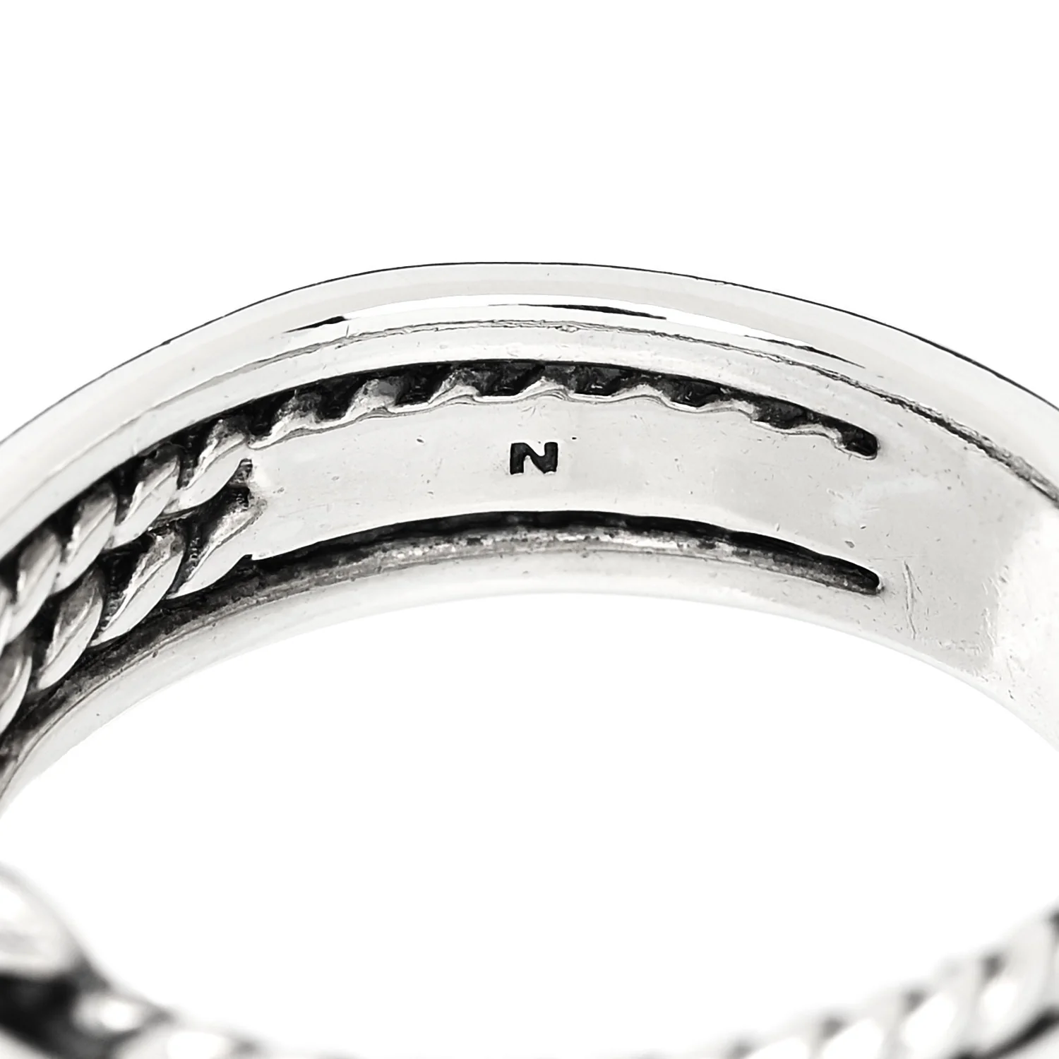Sterling Silver Diamond X Crossover Ring 54 7 - Image 5