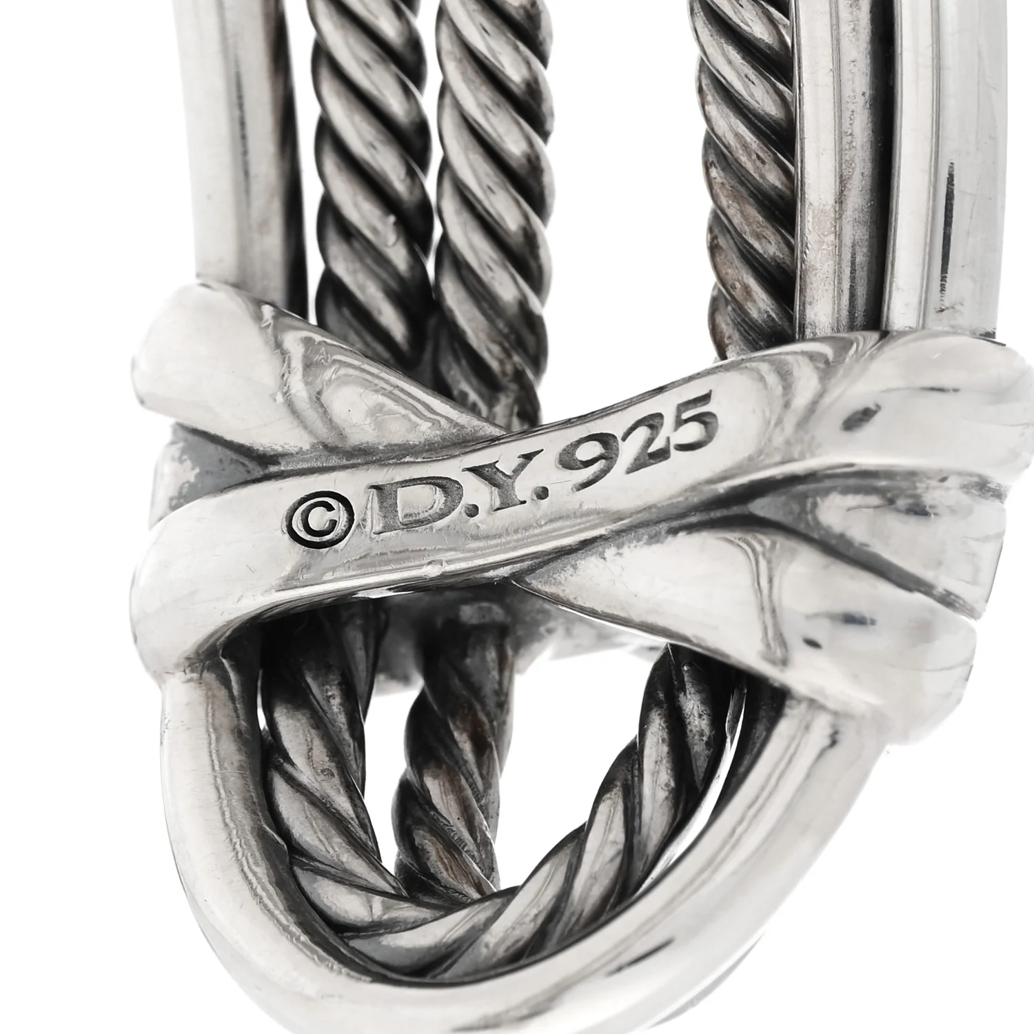Sterling Silver Narrow Crossover Cuff Bracelet - Image 3