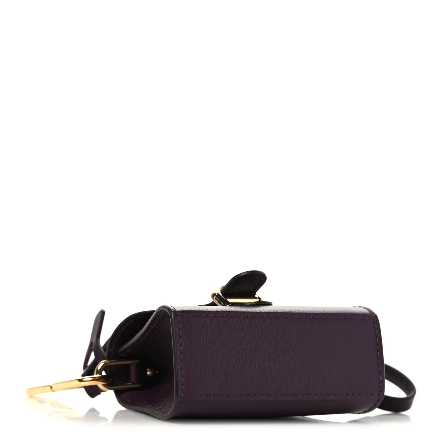 Box Calfskin Brillant Charms Wristlet Bag Charm Prune - Image 4