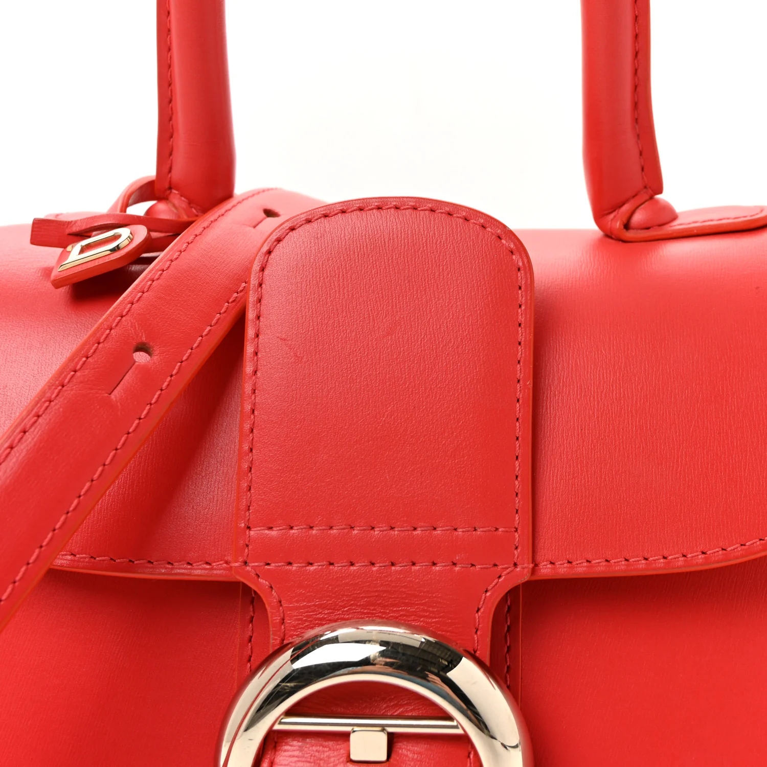 Box Calfskin Mini Brillant Satchel Coral - Image 8