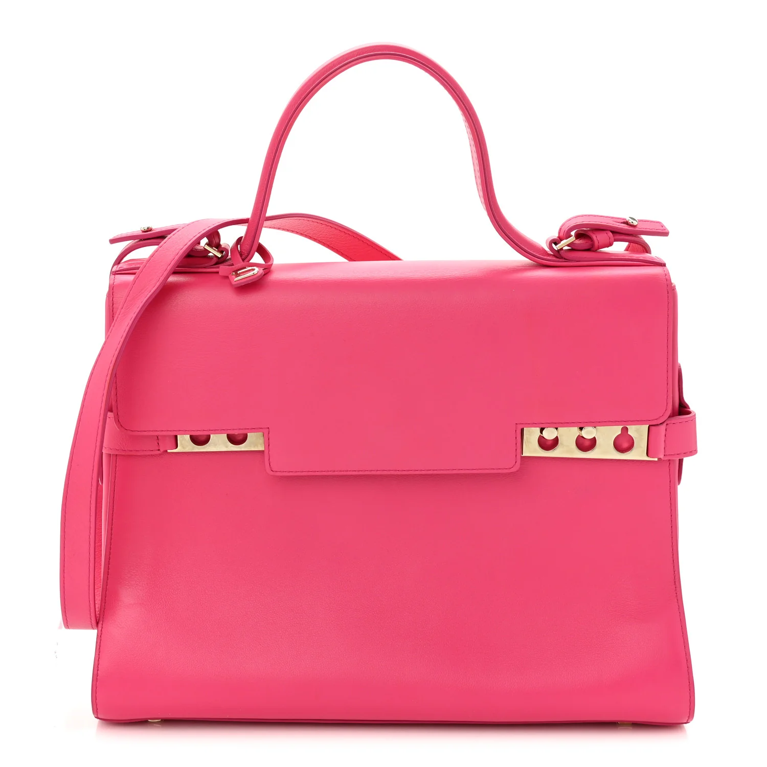 Calfskin GM Tempete Satchel Fuchsia
