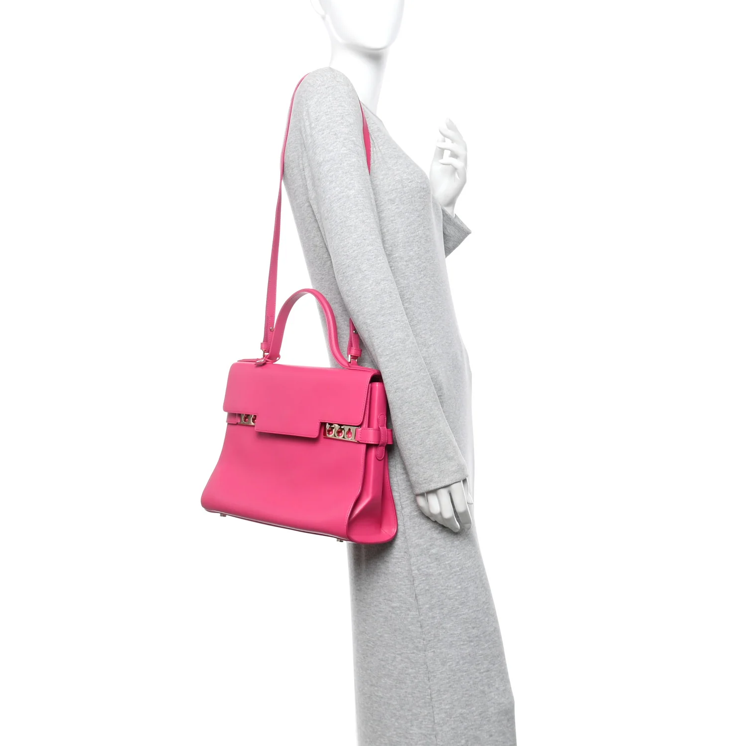 Calfskin GM Tempete Satchel Fuchsia - Image 2