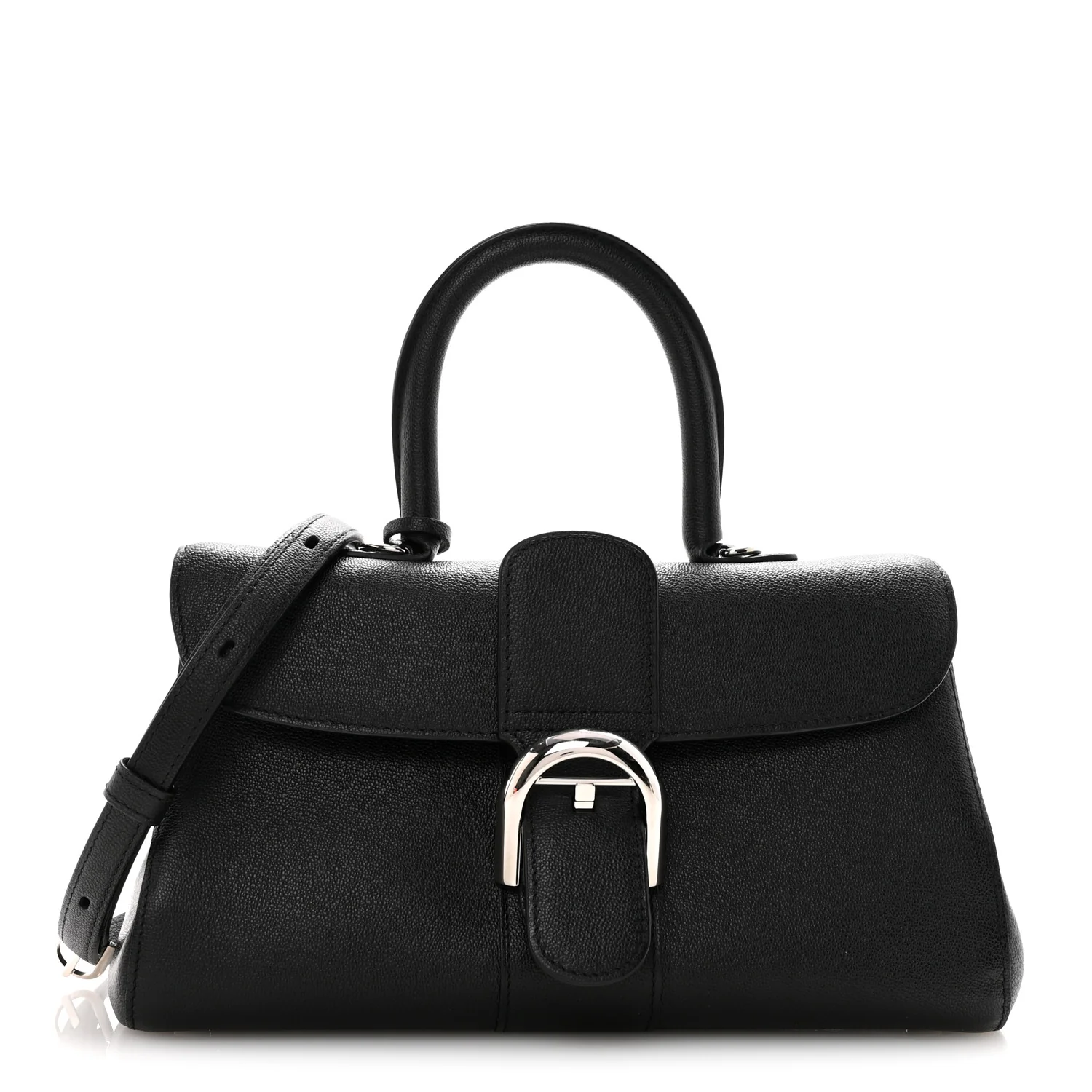 Calfskin Mini Brillant East West Satchel Black