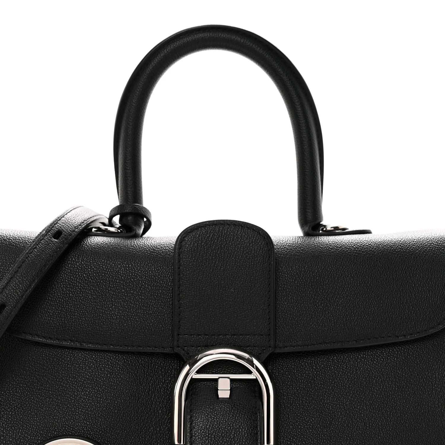 Calfskin Mini Brillant East West Satchel Black - Image 8