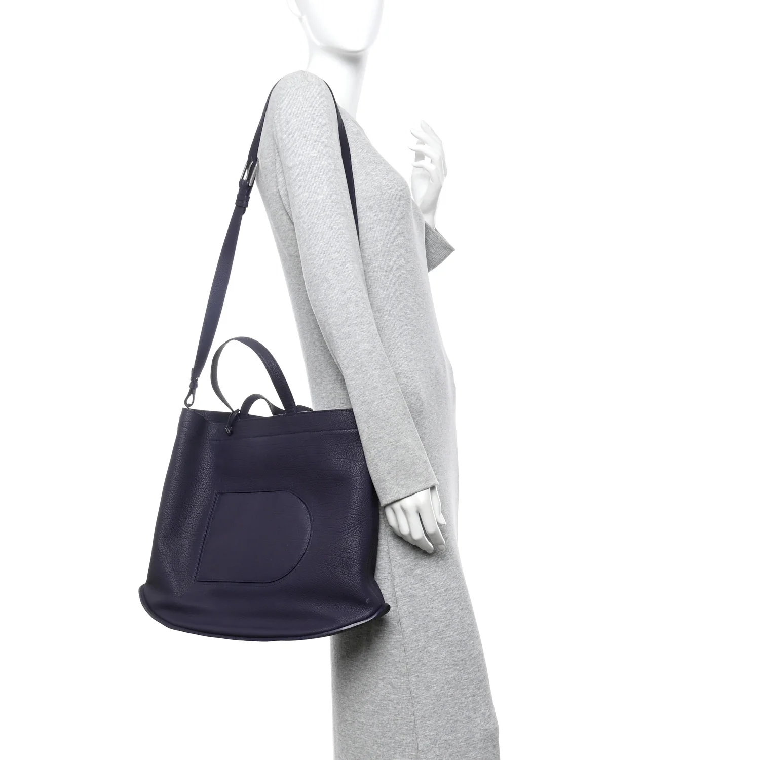 Grained Calfskin Le Pin Tote Indigo - Image 2